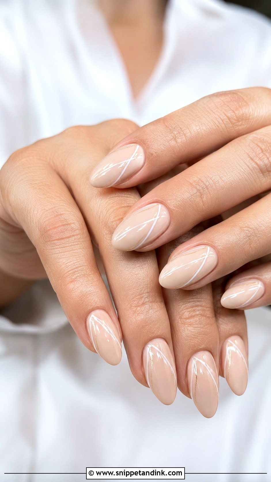 Beige Almond Wedding Nails - Snippet and Ink - 20 Beige Wedding Nails