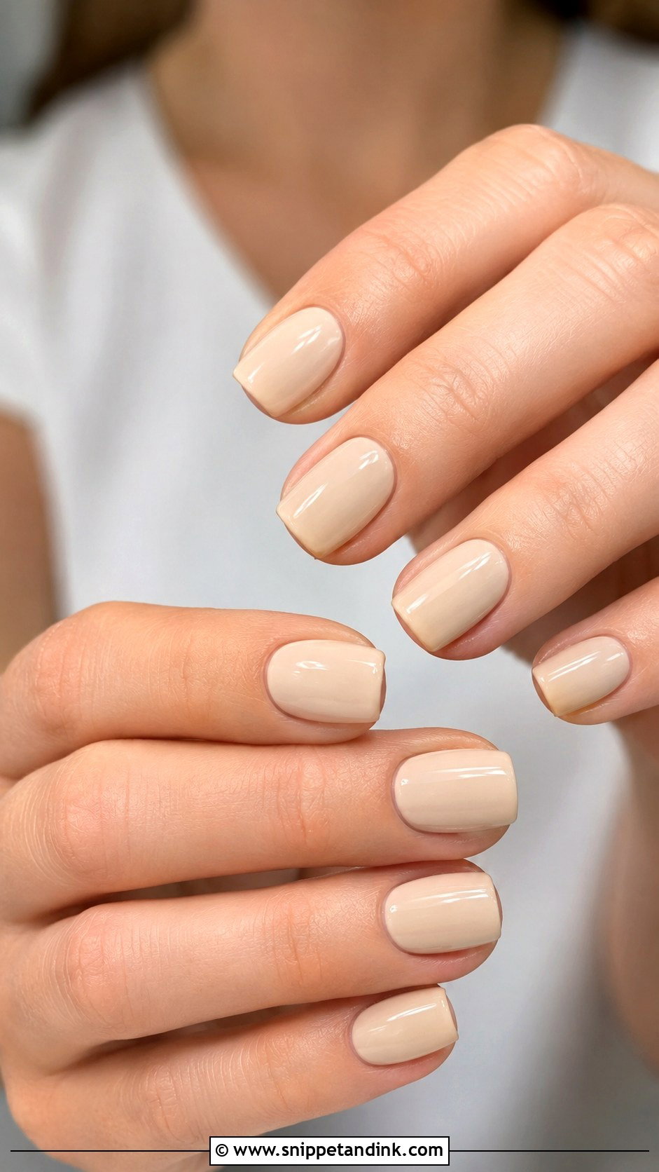 Beige Bridesmaid Square Nails - Snippet and Ink - 30 Neutral Bridesmaid Wedding Nails