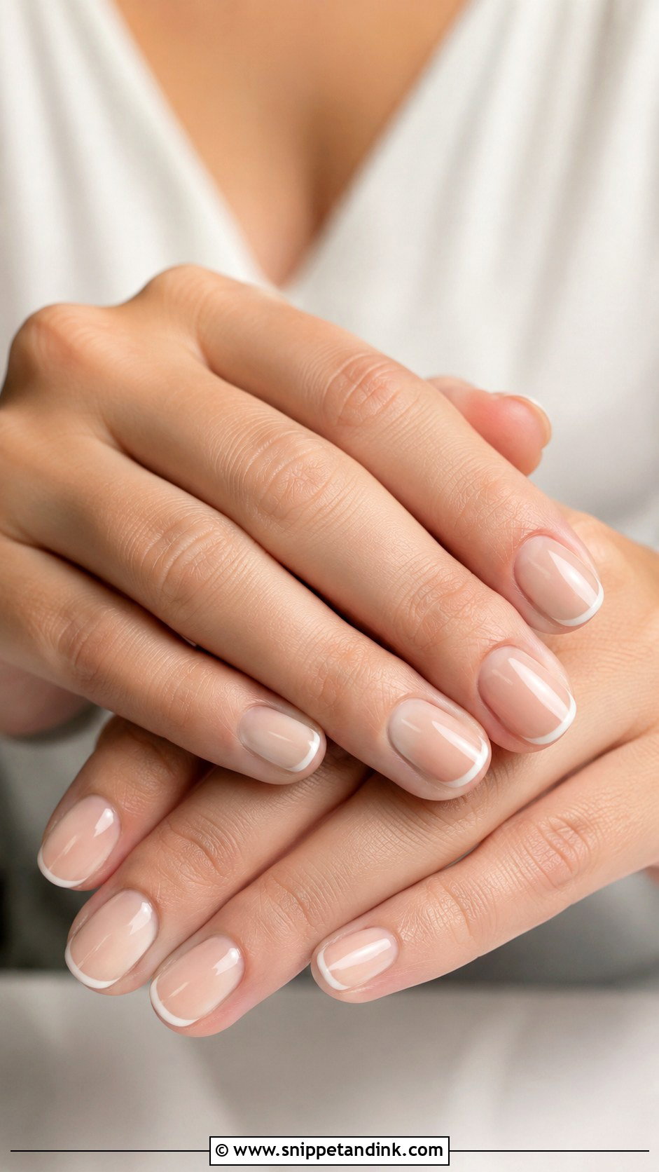 Beige Micro French Wedding Nails - Snippet and Ink - 20 Beige Wedding Nails