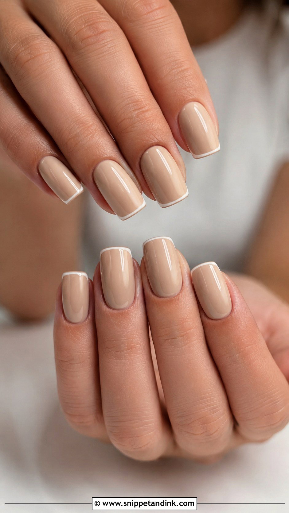 Beige Square Wedding Nails - Snippet and Ink - 20 Beige Wedding Nails