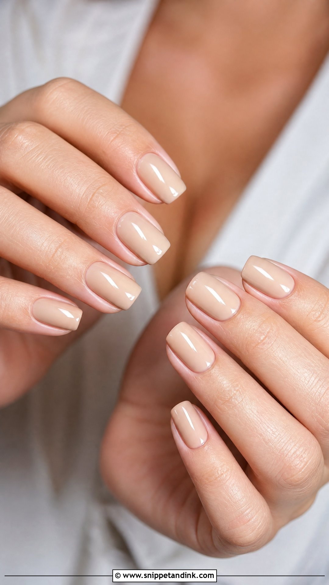 Beige Wedding Nails - Snippet and Ink - 35 Wedding Day Nails
