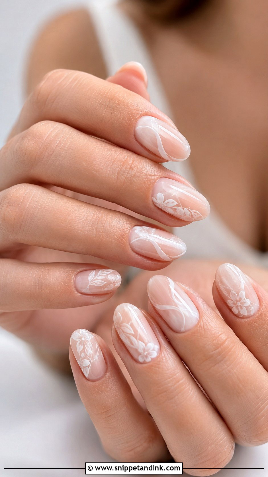 Beige White Wedding Nails - Snippet and Ink - 20 Beige Wedding Nails