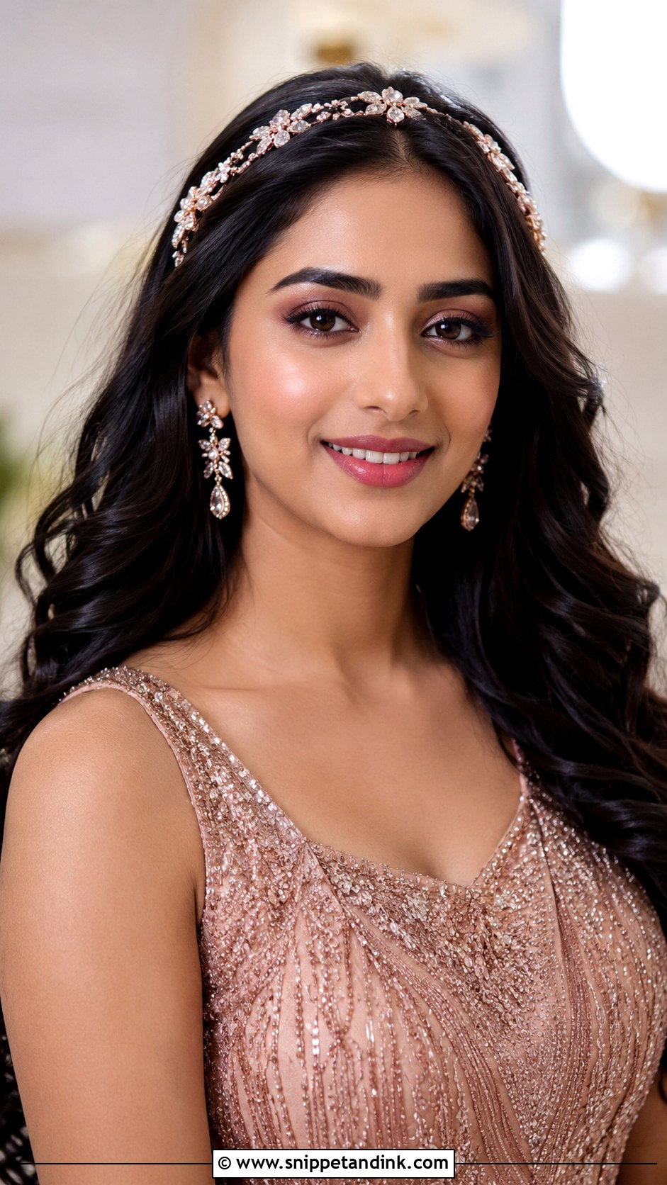Bejeweled Headband Open Style - Snippet and Ink - 25 Shaadi Hairstyles