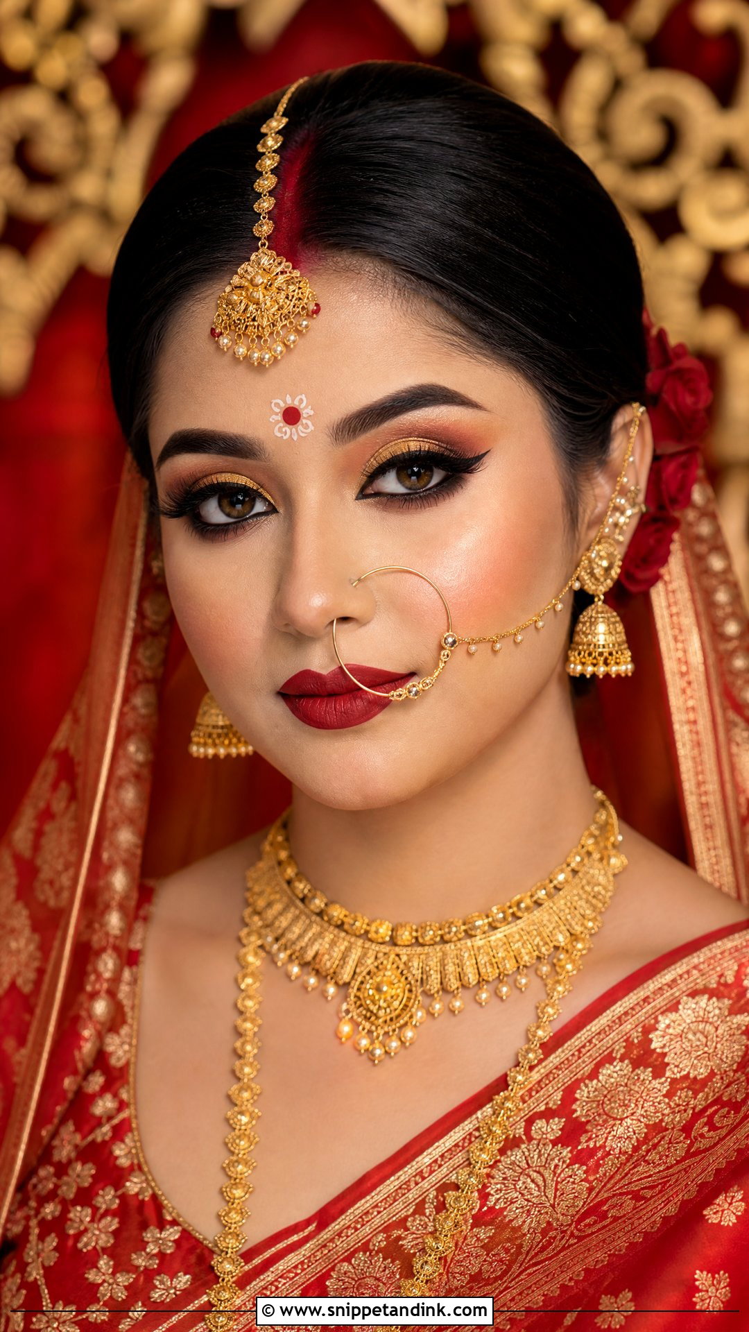 Bengali Bridal Eye Makeup - Snippet and Ink - 25 Indian Bridal Eye Makeup Ideas