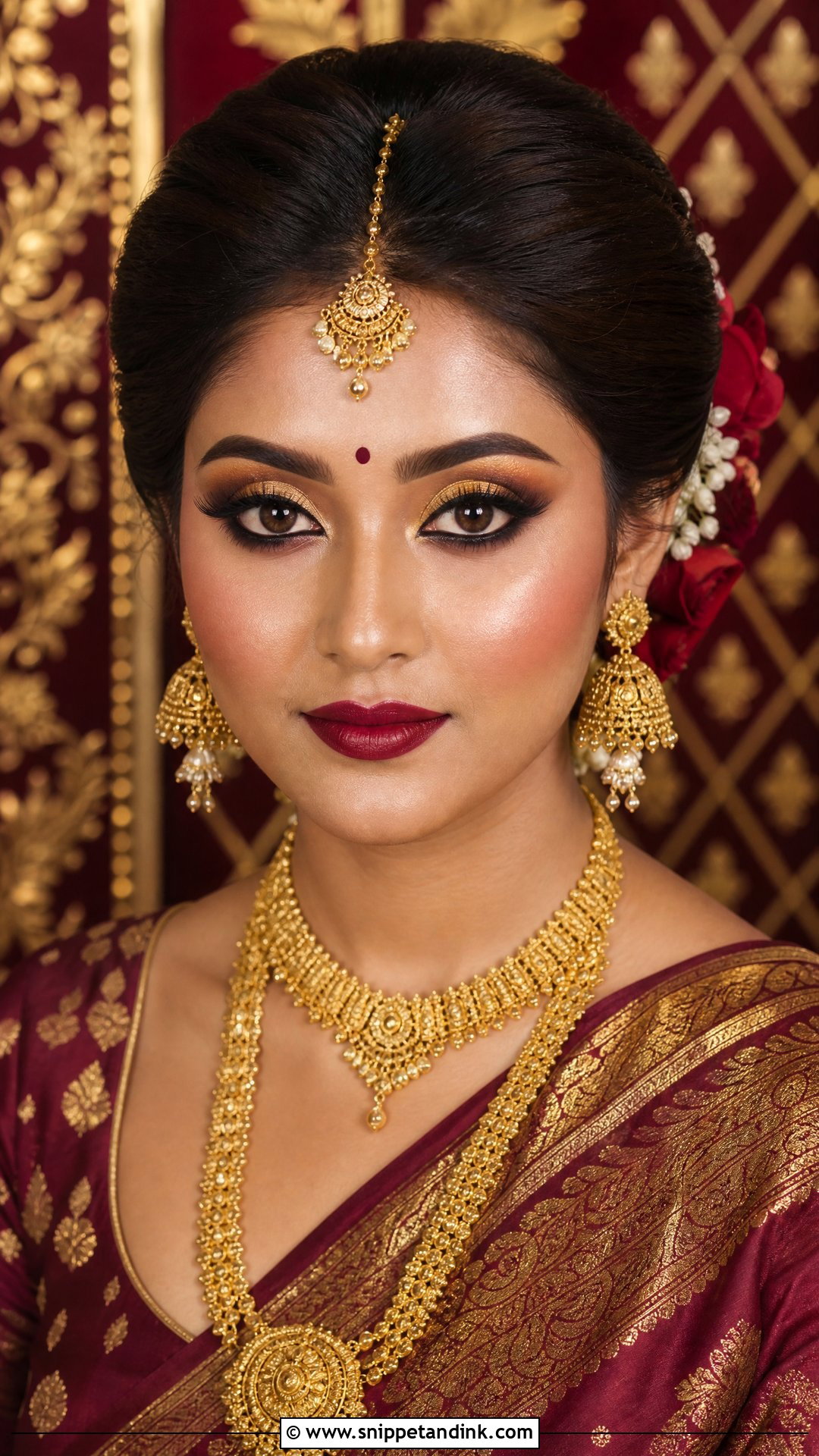 Bengali Bridal Halo Eye Makeup - Snippet and Ink - 20 Bengali Bride Eye Makeup Ideas