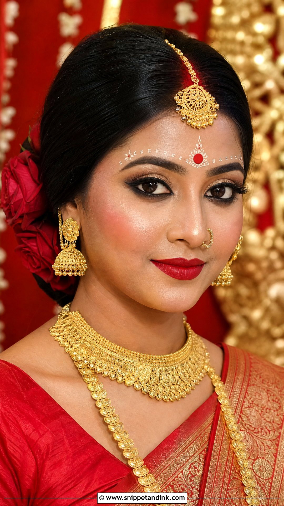 Bengali Bridal Kajal Eye Makeup - Snippet and Ink - 20 Bengali Bride Eye Makeup Ideas