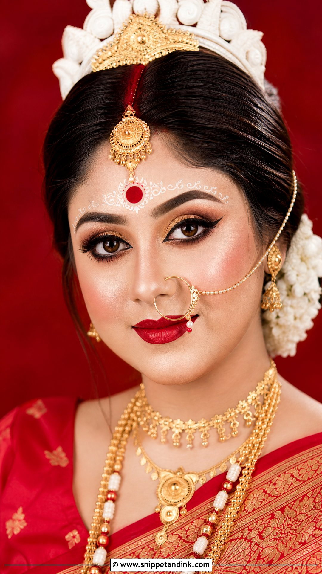 Bengali Bridal Makeup - Snippet and Ink - 20 Indian Bridal Makeup Looks