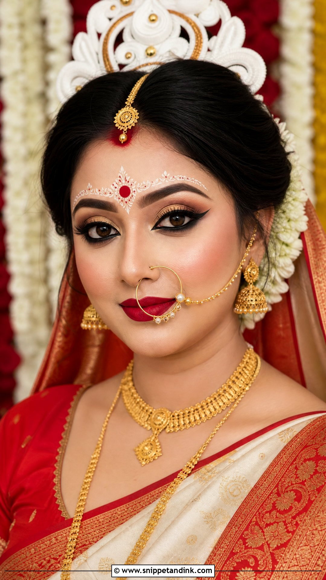 Bengali Bridal Makeup - Snippet and Ink - 20 Indian Wedding Bride Makeup Looks