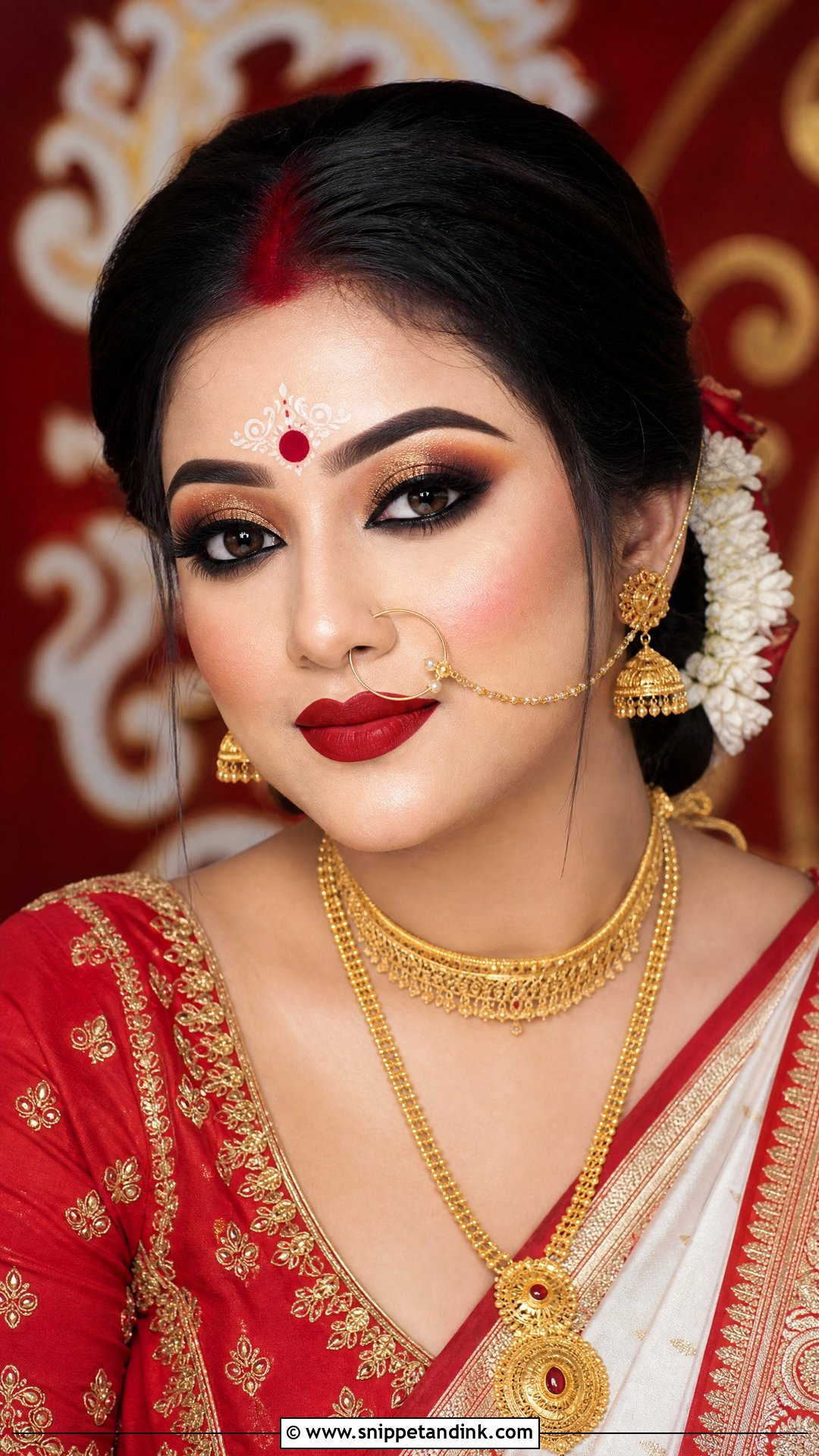 Bengali Bridal Makeup - Snippet and Ink - 25 Indian Wedding Bridal Makeup Ideas