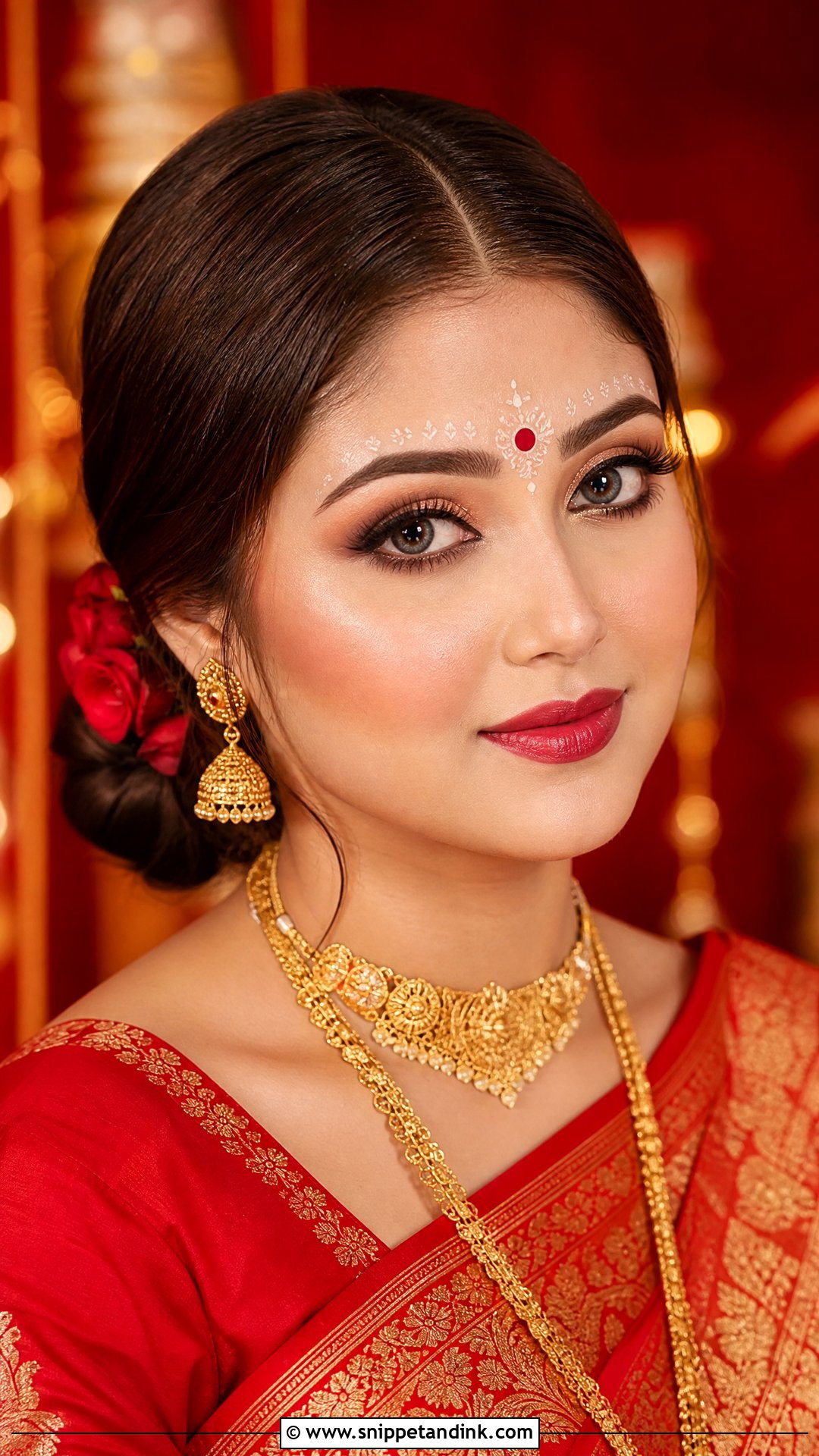 Bengali Bridal Makeup For Fair Skin - Snippet and Ink - 20 Bengali Bridal Wedding Makeup Ideas