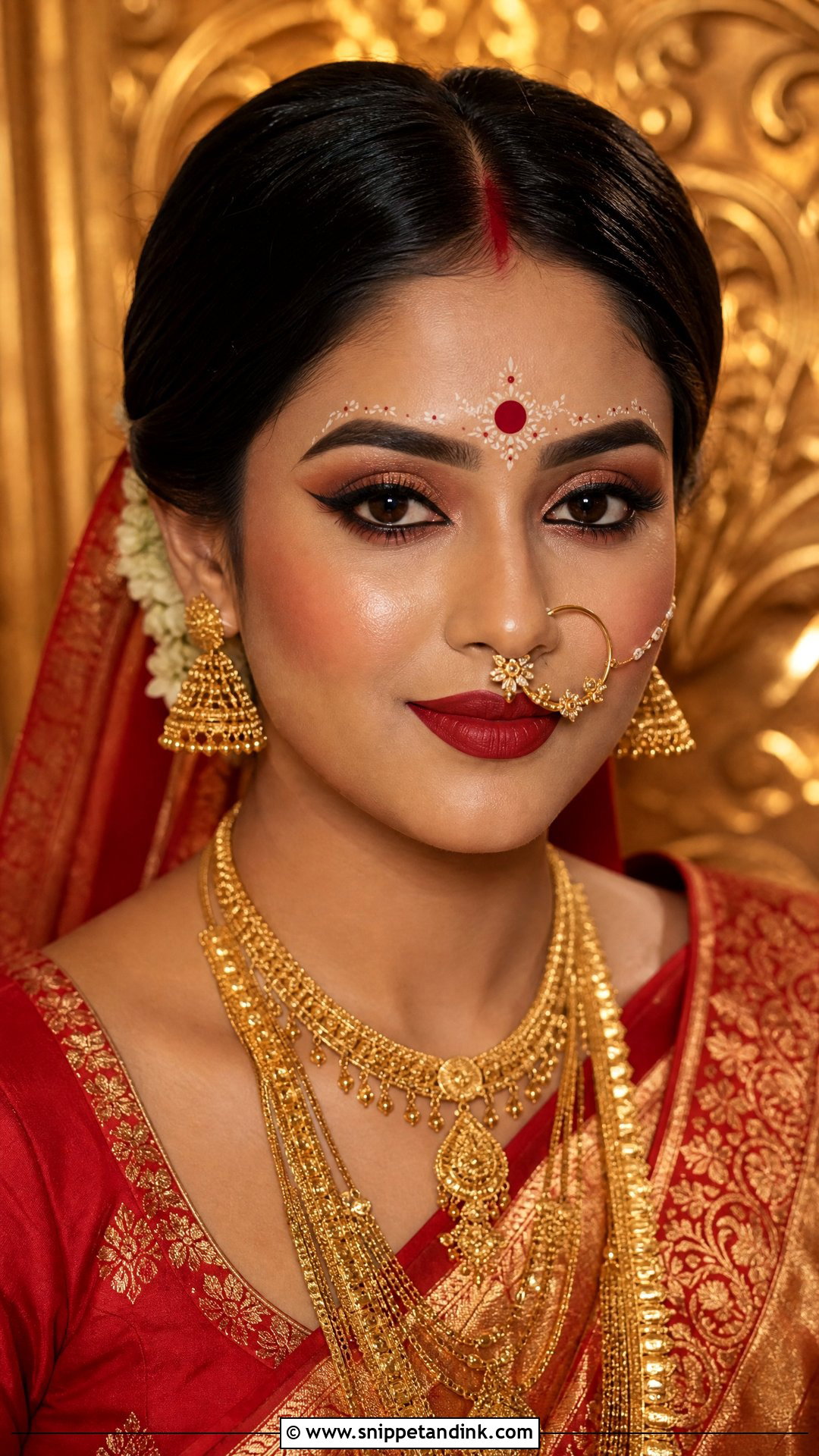 Bengali Bridal Makeup For Medium Skin - Snippet and Ink - 20 Bengali Bridal Wedding Makeup Ideas