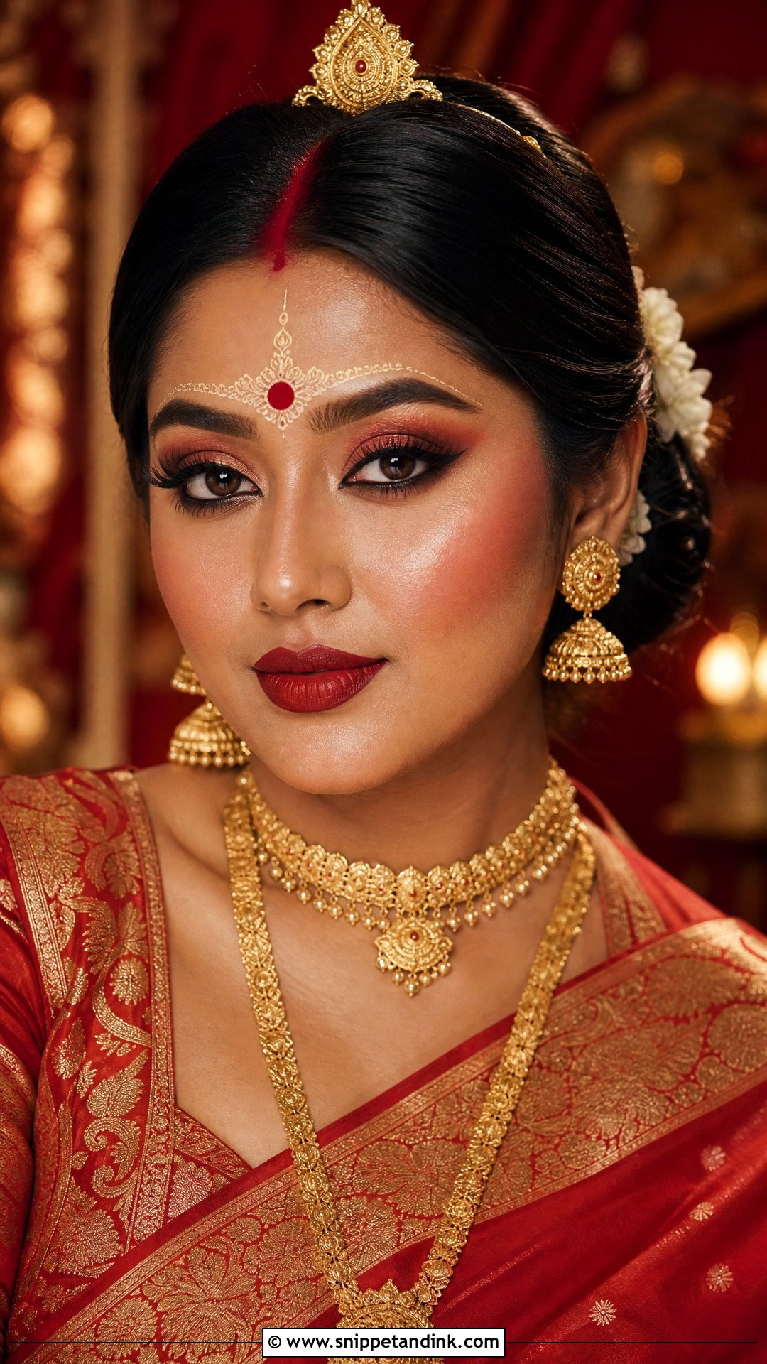 Bengali Bridal Makeup For Tan Skin - Snippet and Ink - 20 Bengali Bridal Wedding Makeup Ideas