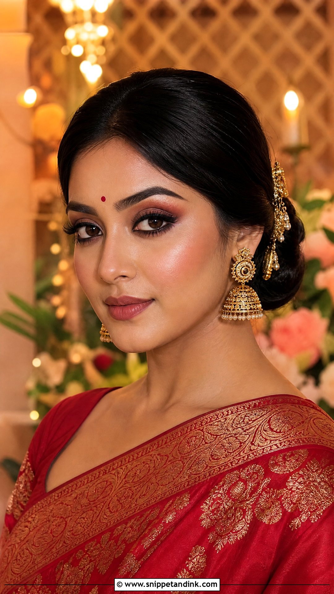 Bengali Bridal Makeup With Smokey Eyes - Snippet and Ink - 20 Simple Bengali Bridal Makeup Ideas
