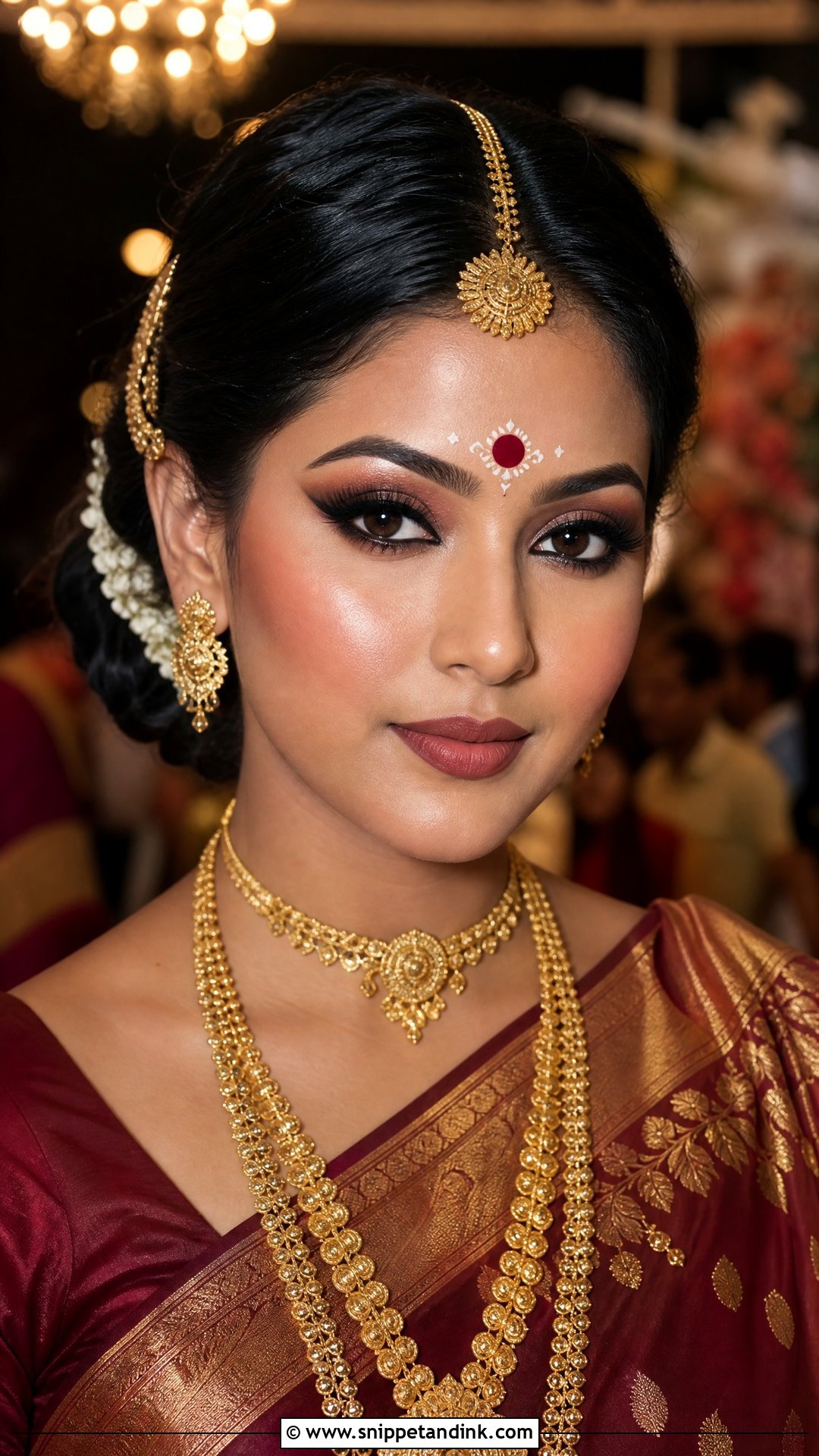 Bengali Bridal Makeup With Smokey Eyes - Snippet and Ink - 20 Bengali Bridal Makeup Ideas