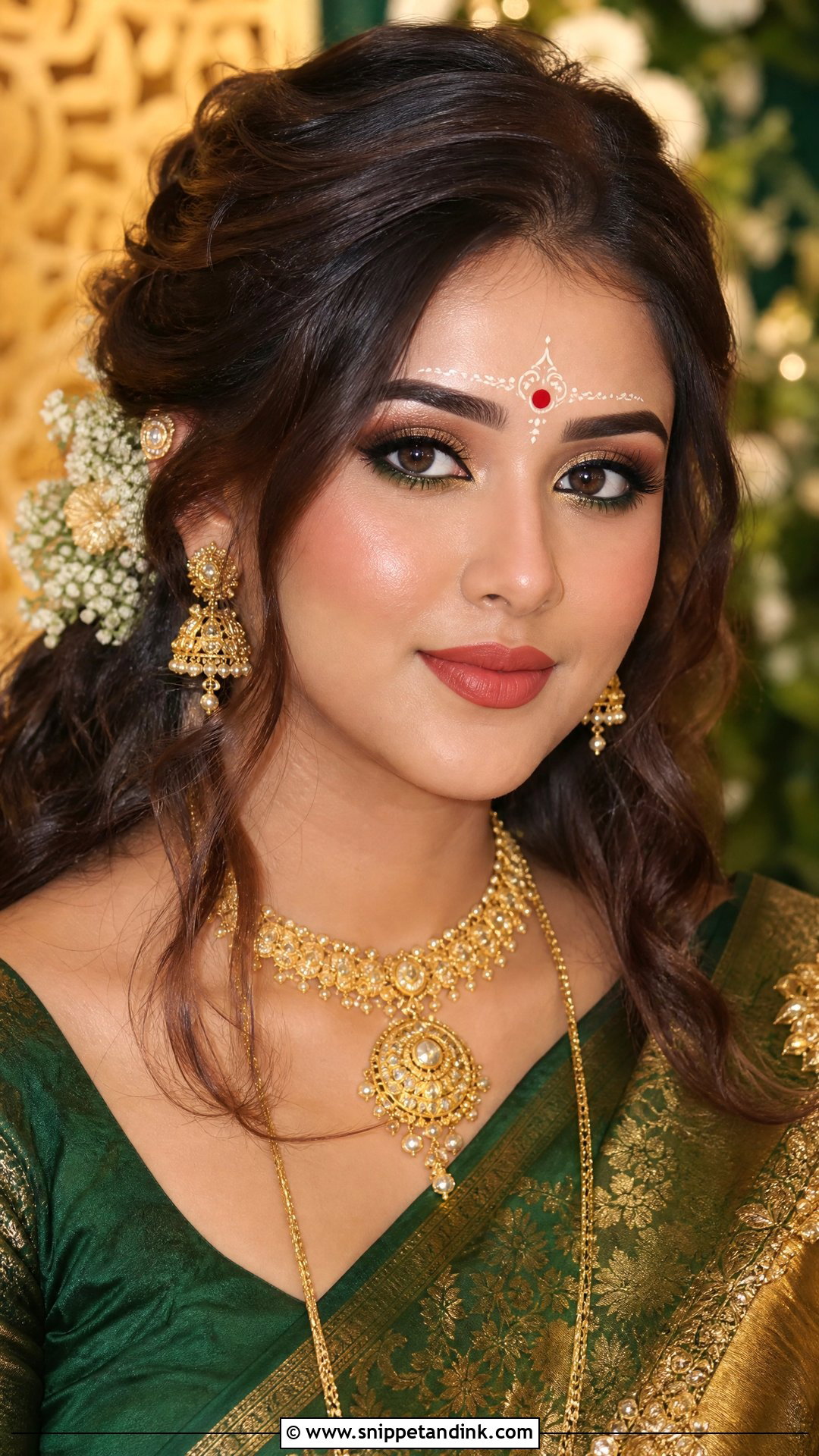 Bengali Bridal Mehndi Makeup - Snippet and Ink - 20 Bengali Bridal Wedding Makeup Ideas