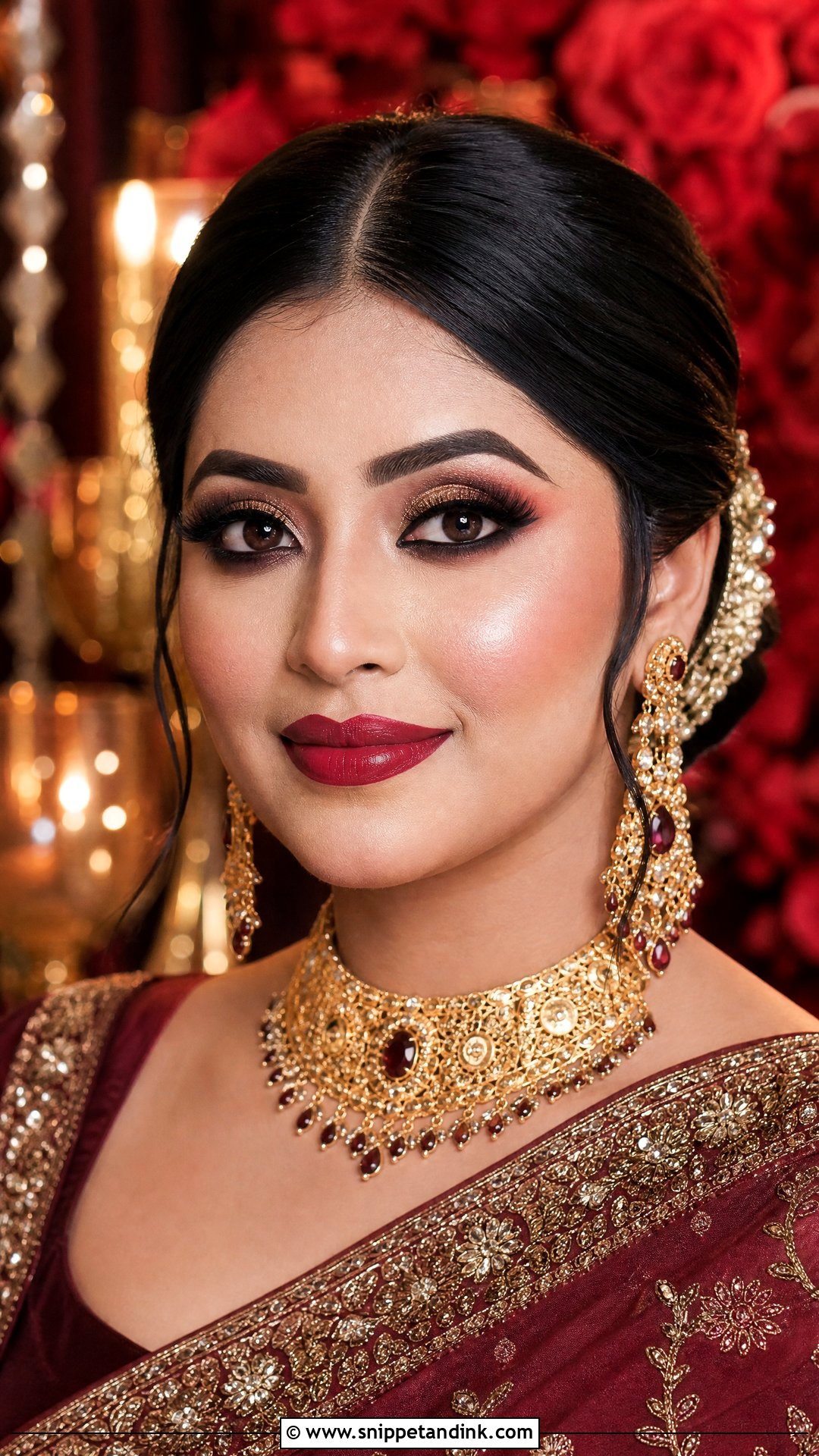 Bengali Bridal Reception Eye Makeup - Snippet and Ink - 20 Bengali Bride Eye Makeup Ideas