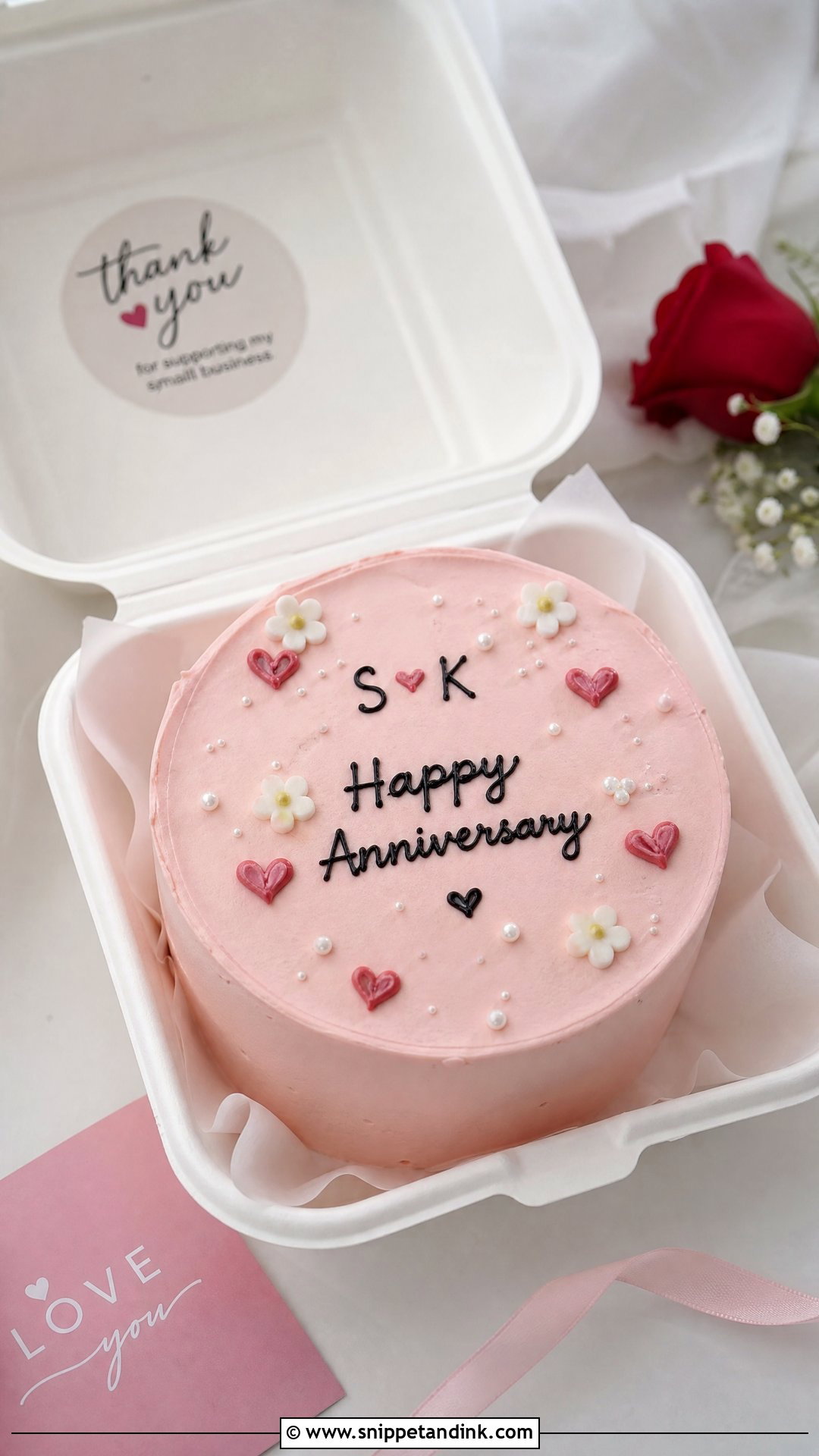 Bento Anniversary Cake - Snippet and Ink - 35 Happy Anniversary Cakes