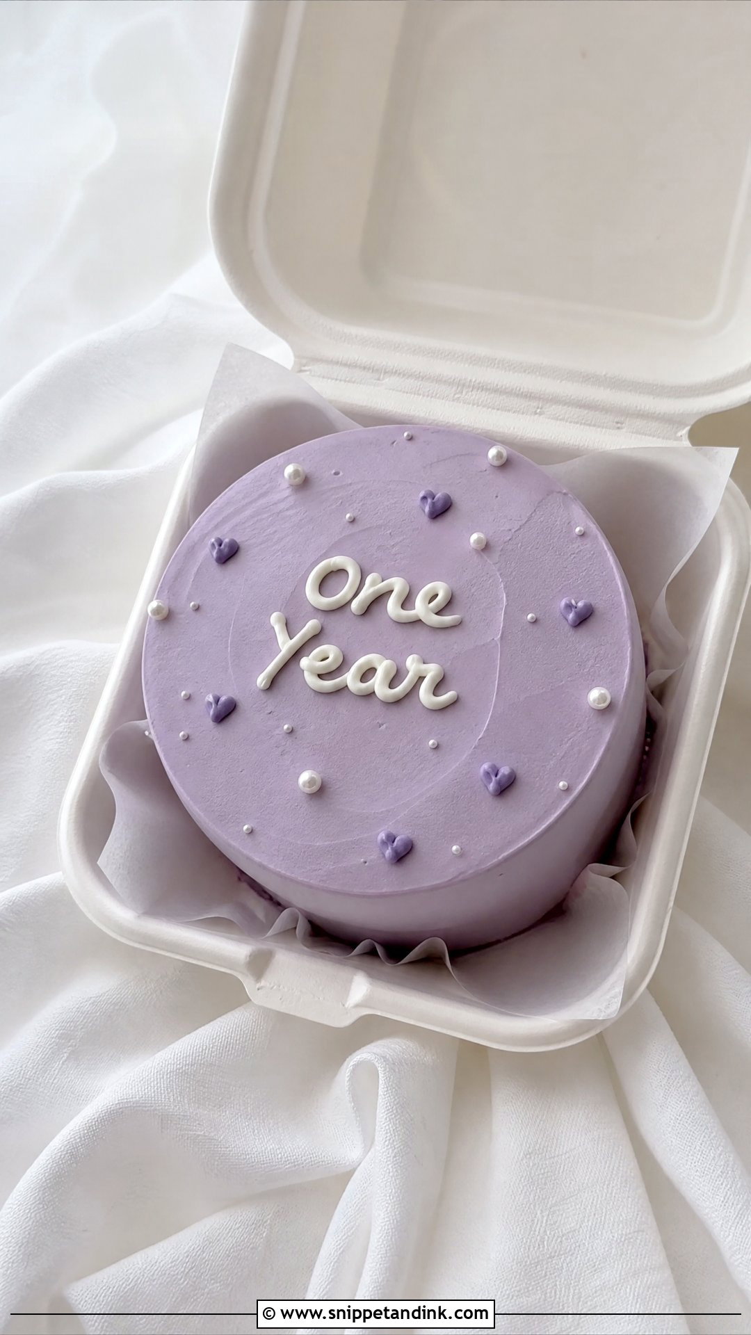 Bento First Anniversary Cake - Snippet and Ink - 25 Couple 1st Anniversary Cake Ideas