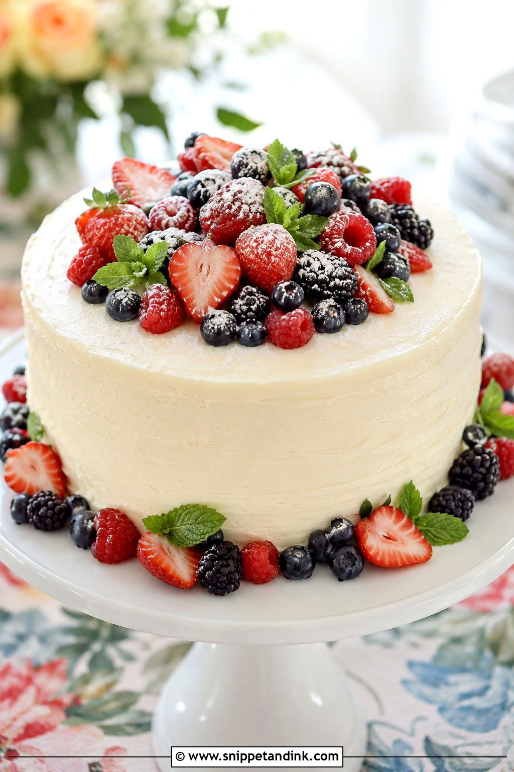 Berry 1 Layer Wedding Cake - Snippet and Ink - 20 1 Layer Wedding Cake Ideas