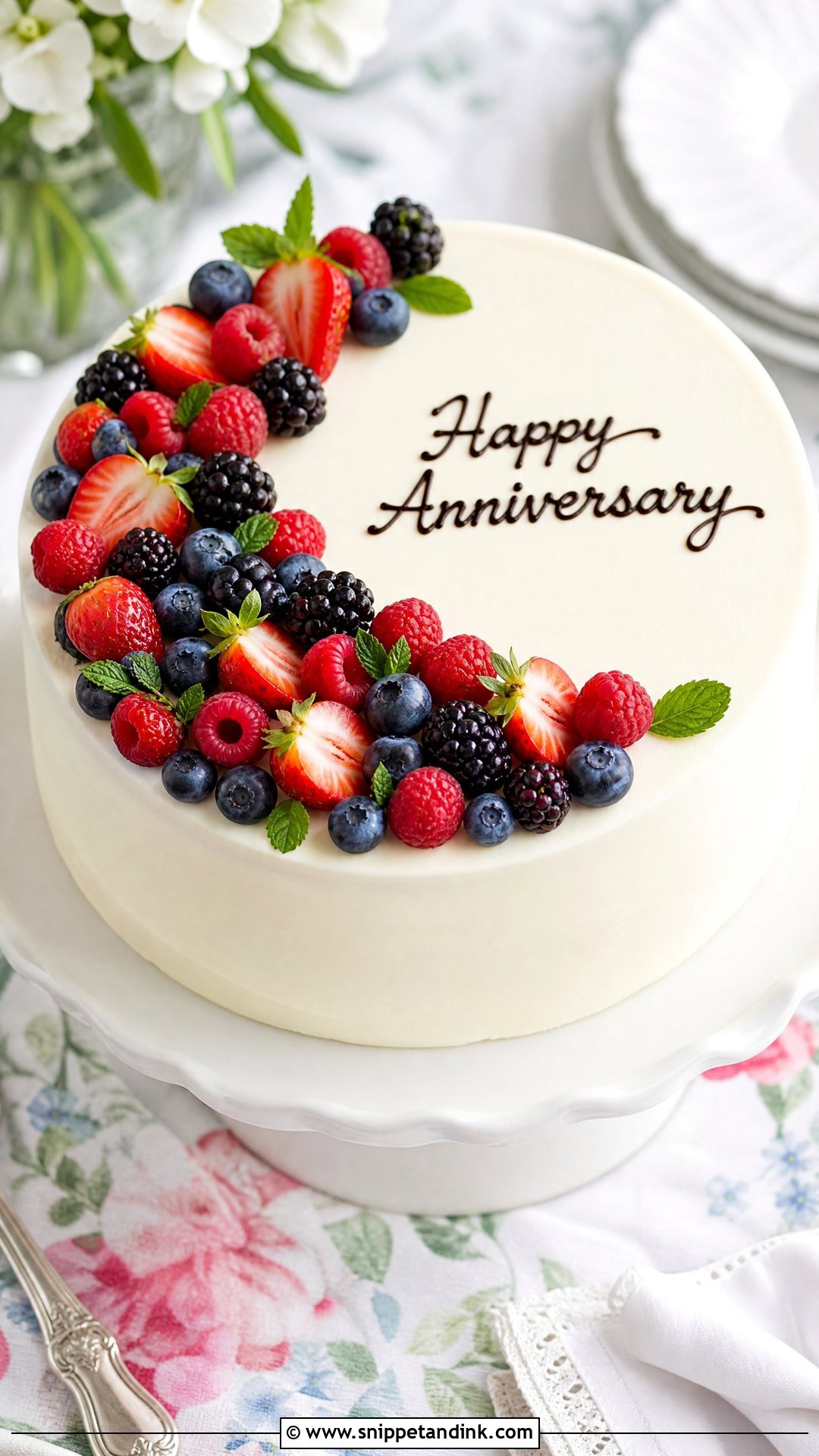Berry Anniversary Cake - Snippet and Ink - 25 Simple Anniversary Cake Ideas