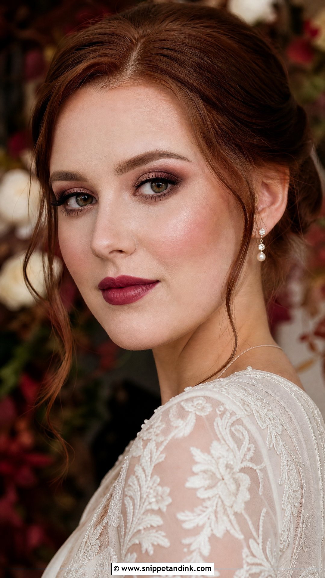 Berry Bridal Makeup Look - Snippet and Ink - 35 Bridal Makeup Looks