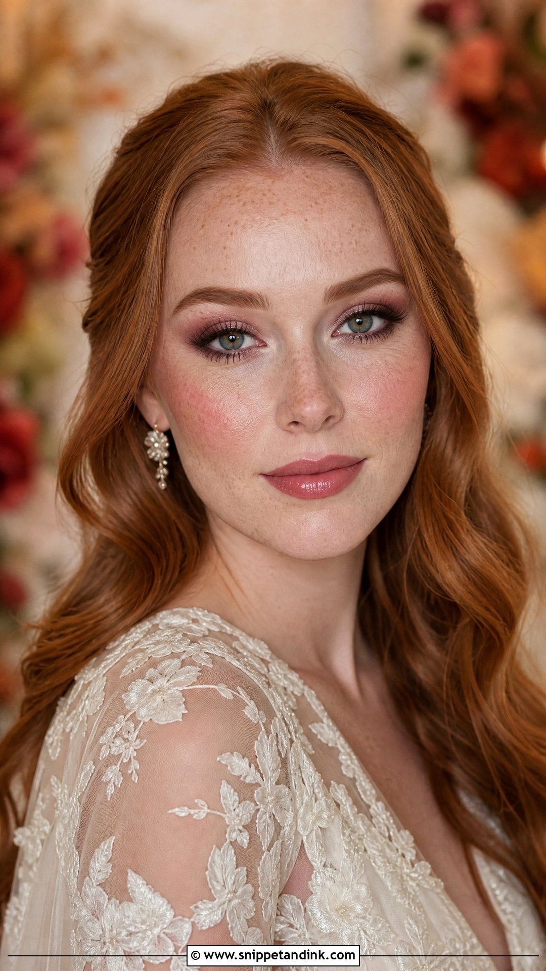 Berry Bridal Makeup With Freckles - Snippet and Ink - 20 Bridal Makeup Freckles