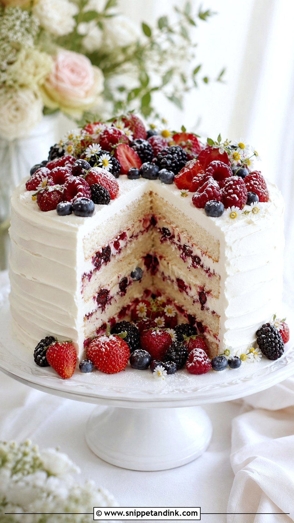 Berry Casata Wedding Cake - Snippet and Ink - 20 Casata Cake Ideas for Wedding