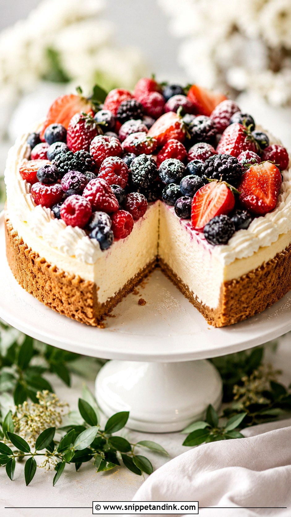 Berry Cheesecake Wedding Cake - Snippet and Ink - 20 Cheesecakes for Weddings