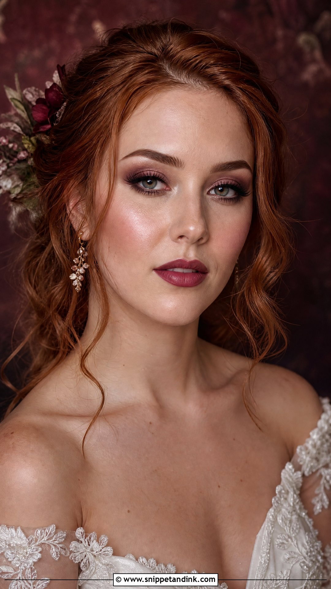 Berry Grunge Wedding Makeup - Snippet and Ink - 20 Grunge Wedding Makeup Ideas