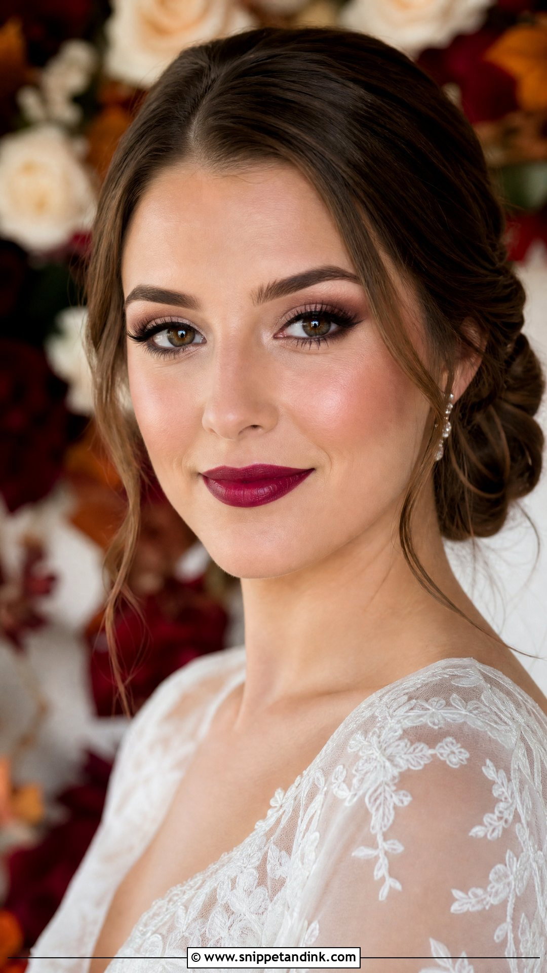 Berry Lip Bridal Makeup - Snippet and Ink - 25 Latest Bridal Makeup Ideas