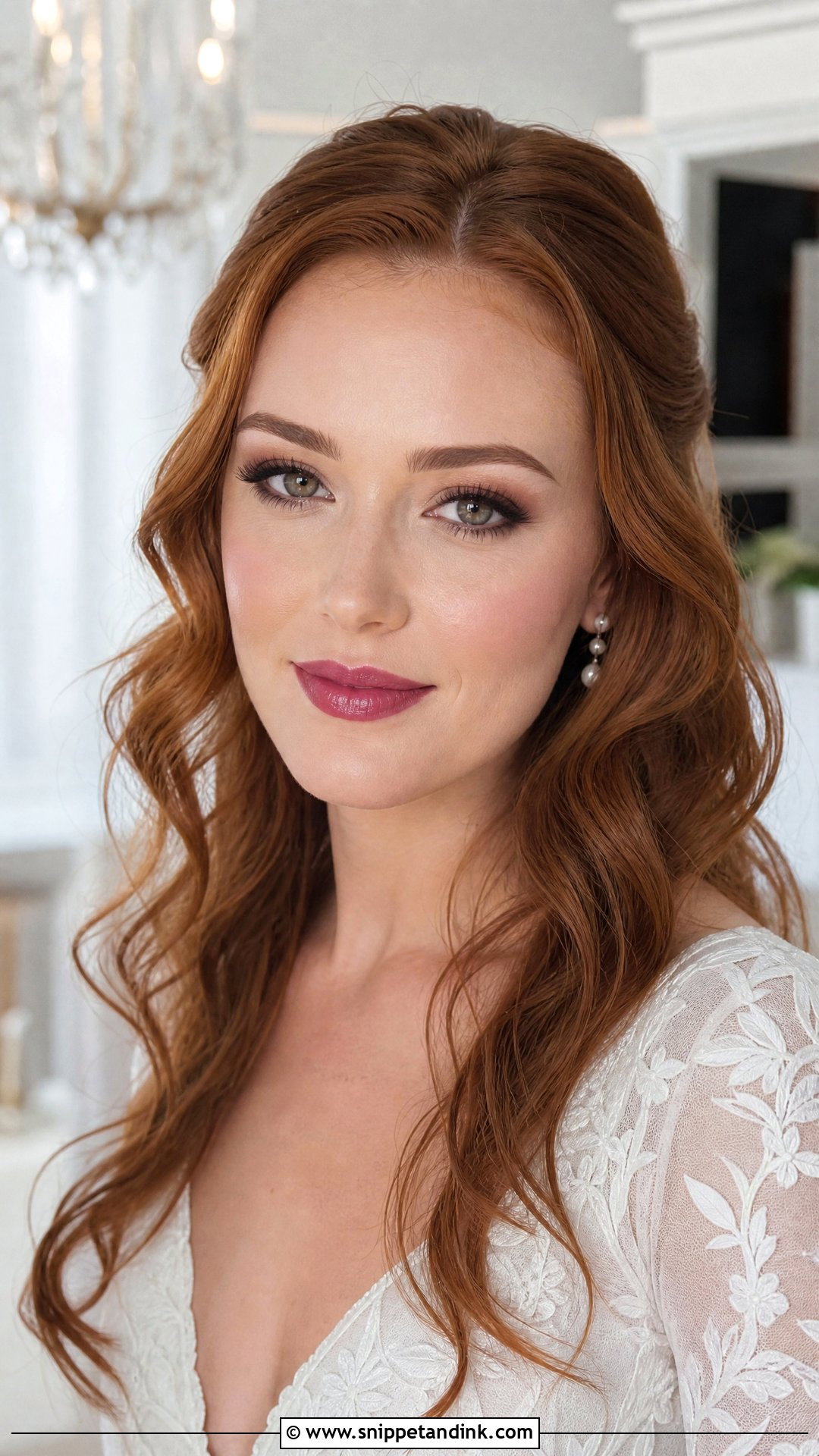 Berry Lip Bridal Makeup For Fair Skin - Snippet and Ink - 20 Bridal Makeup Fair Skin Ideas