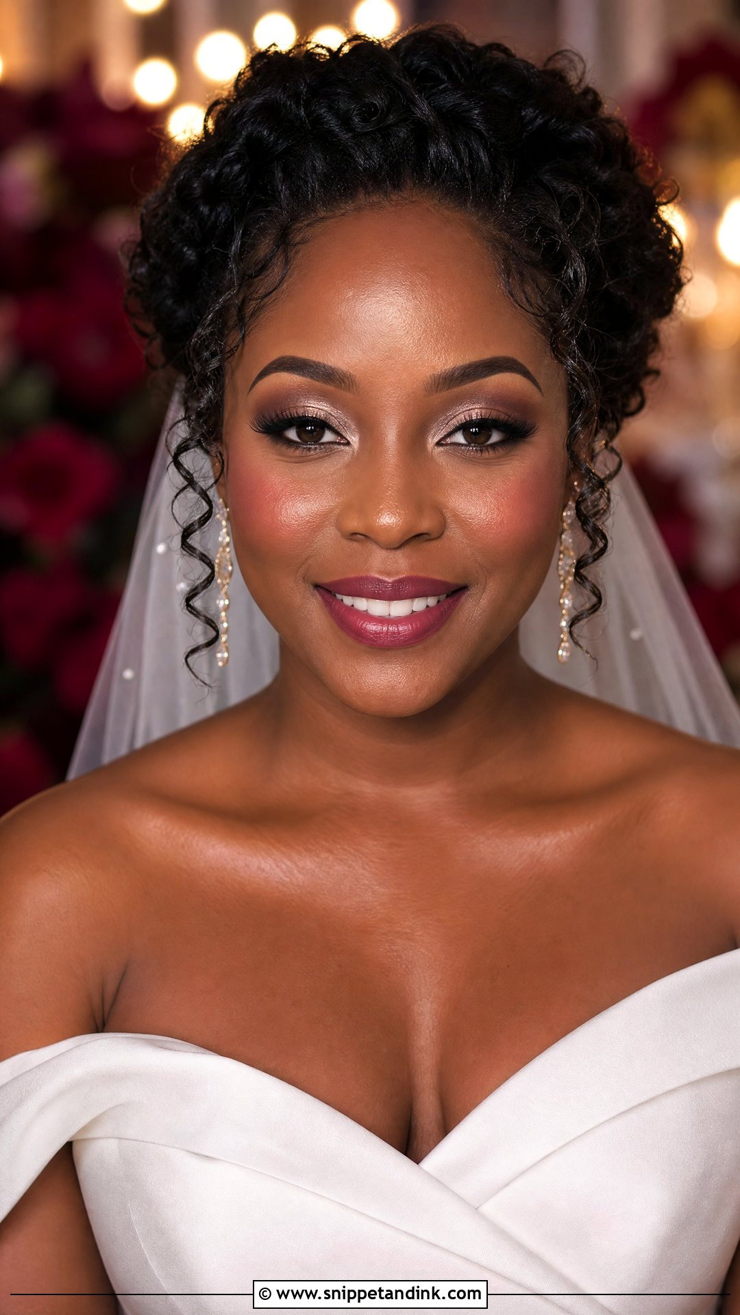 Berry Lip Bridal Makeup For Olive Skin - Snippet and Ink - 20 Bridal Makeup Olive Skin Ideas