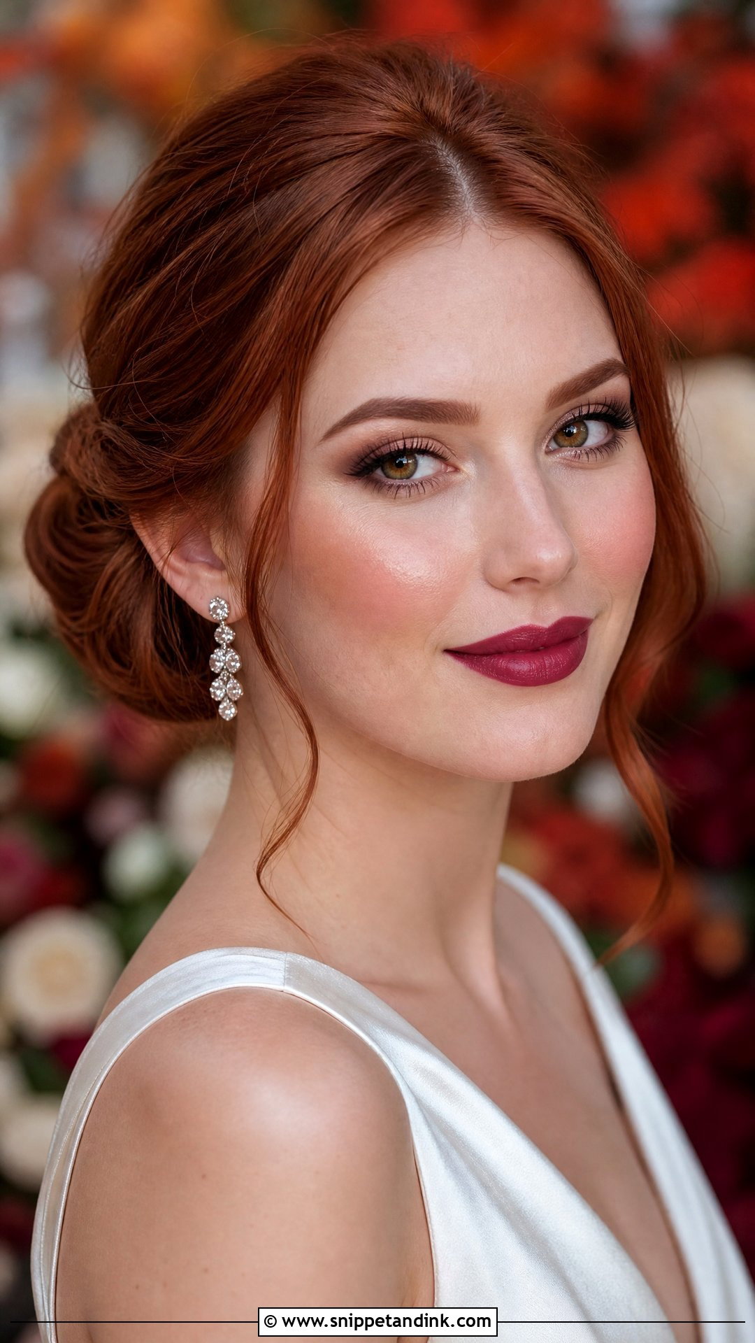 Berry Lip Bridal Makeup For Redheads - Snippet and Ink - 25 Bridal Makeup for Redheads