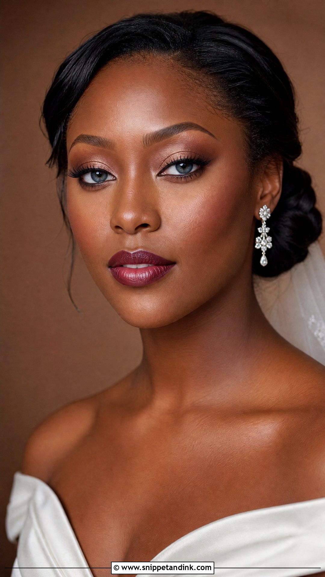 Berry Lip Bridal Makeup for Blue Eyes - Snippet and Ink - 20 Wedding Day Makeup for Bride Blue Eyes