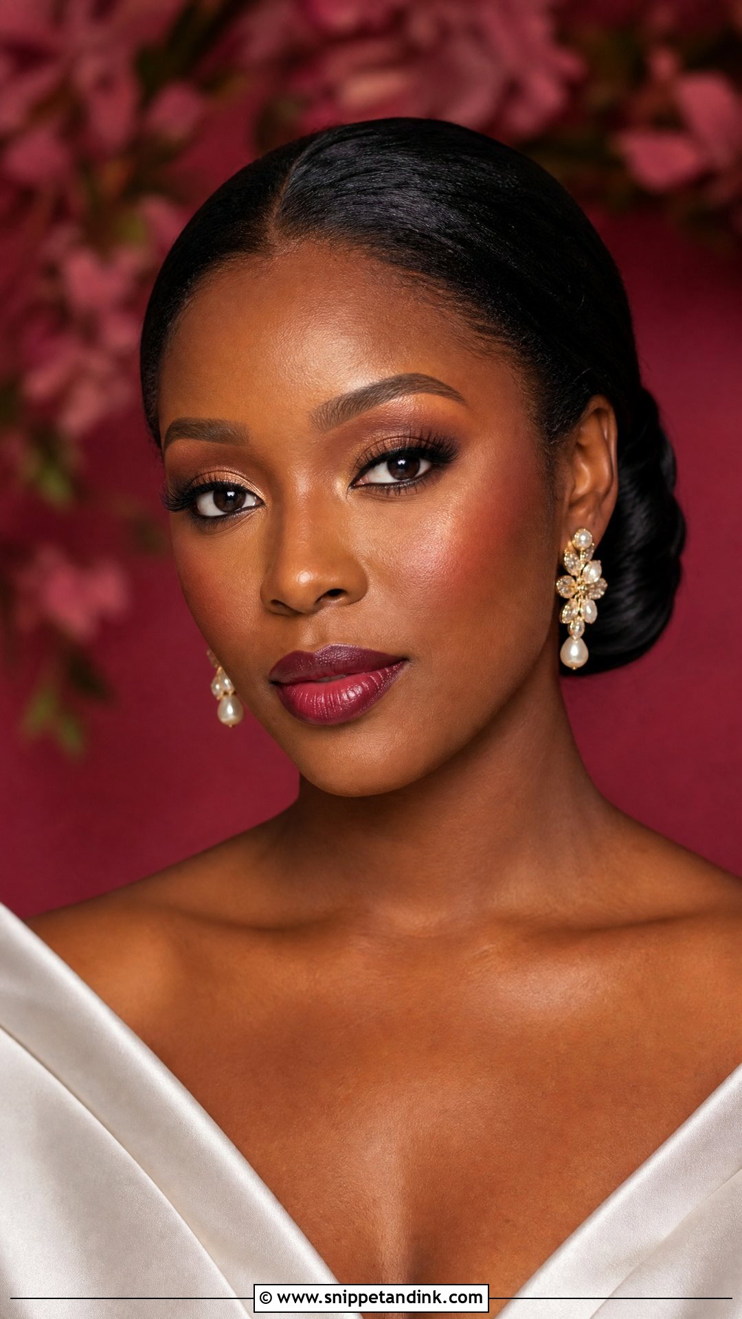 Berry Lip Bridal Makeup - Snippet and Ink - 20 Beautiful Bridal Makeup Ideas