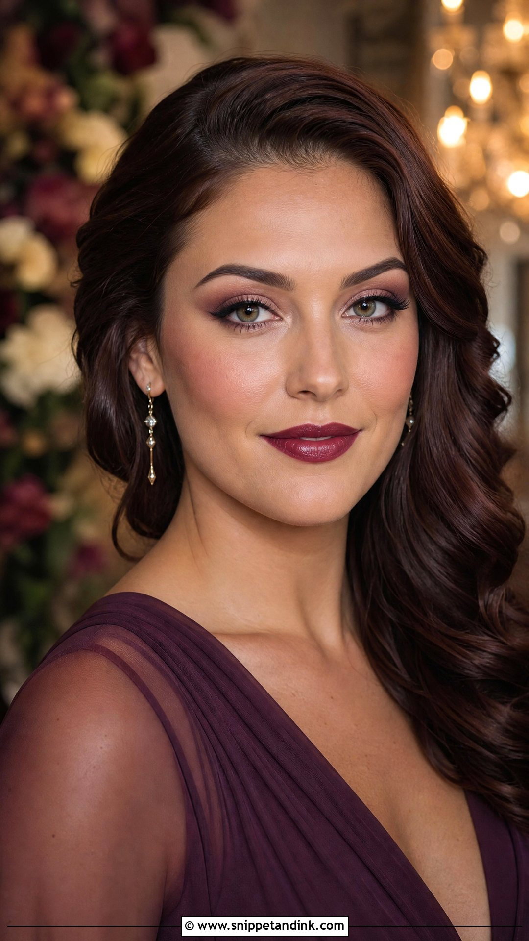 Berry Lip Bridesmaid Makeup - Snippet and Ink - 20 Makeup Ideas for Wedding Bridesmaid
