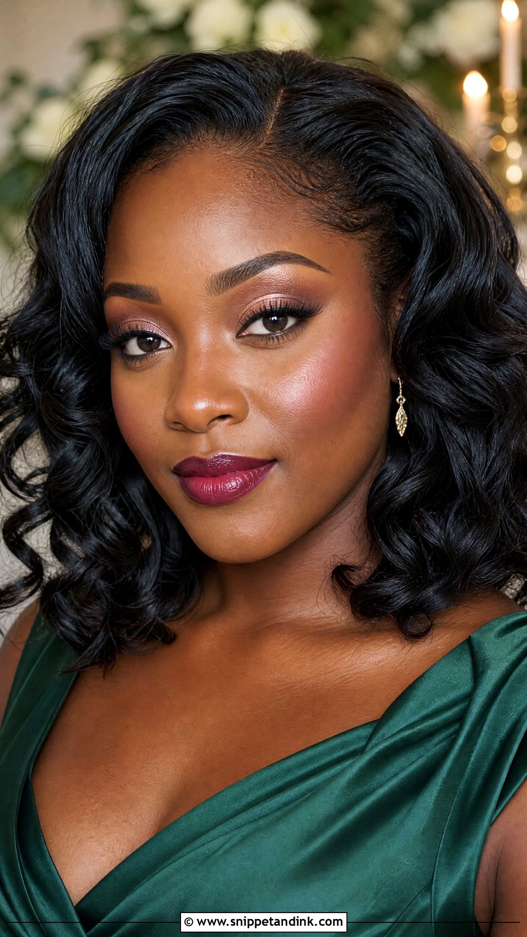 Berry Lip Bridesmaid Makeup - Snippet and Ink - 25 Wedding Bridesmaid Makeup Ideas