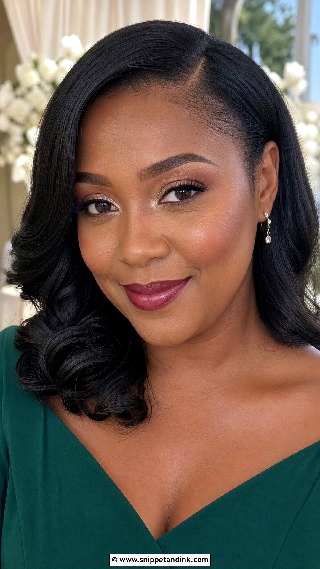 Berry Lip Daytime Wedding Makeup - Snippet and Ink - 20 Daytime Wedding Makeup Ideas