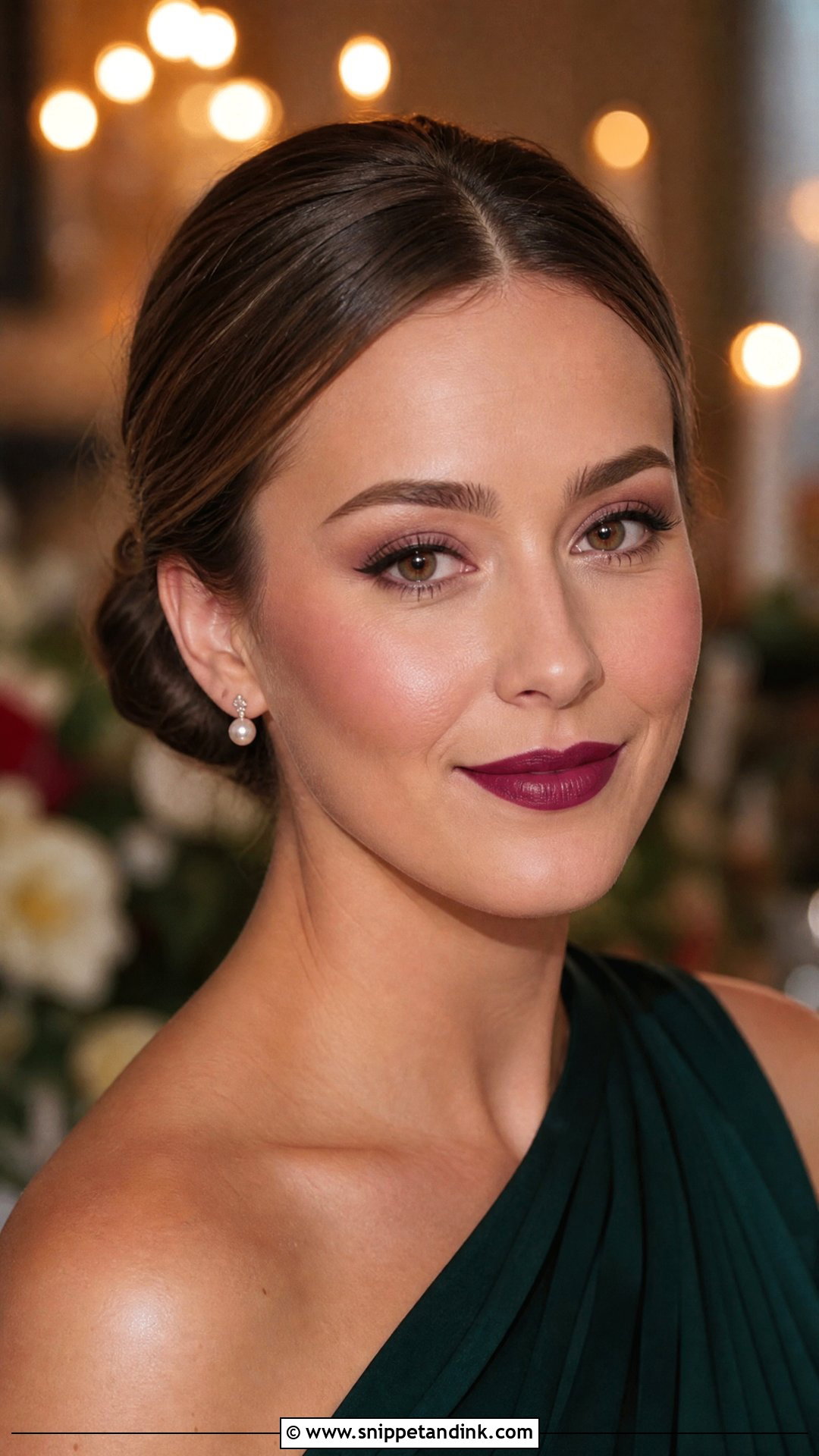 Berry Lip Fall Wedding Guest Makeup - Snippet and Ink - 20 Fall Wedding Guest Makeup Ideas