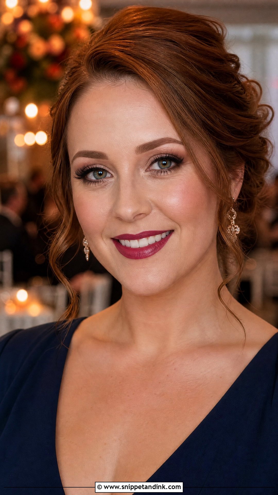 Berry Lip Fall Wedding Makeup For Brown Eyes - Snippet and Ink - 20 Fall Wedding Makeup for Brown Eyes