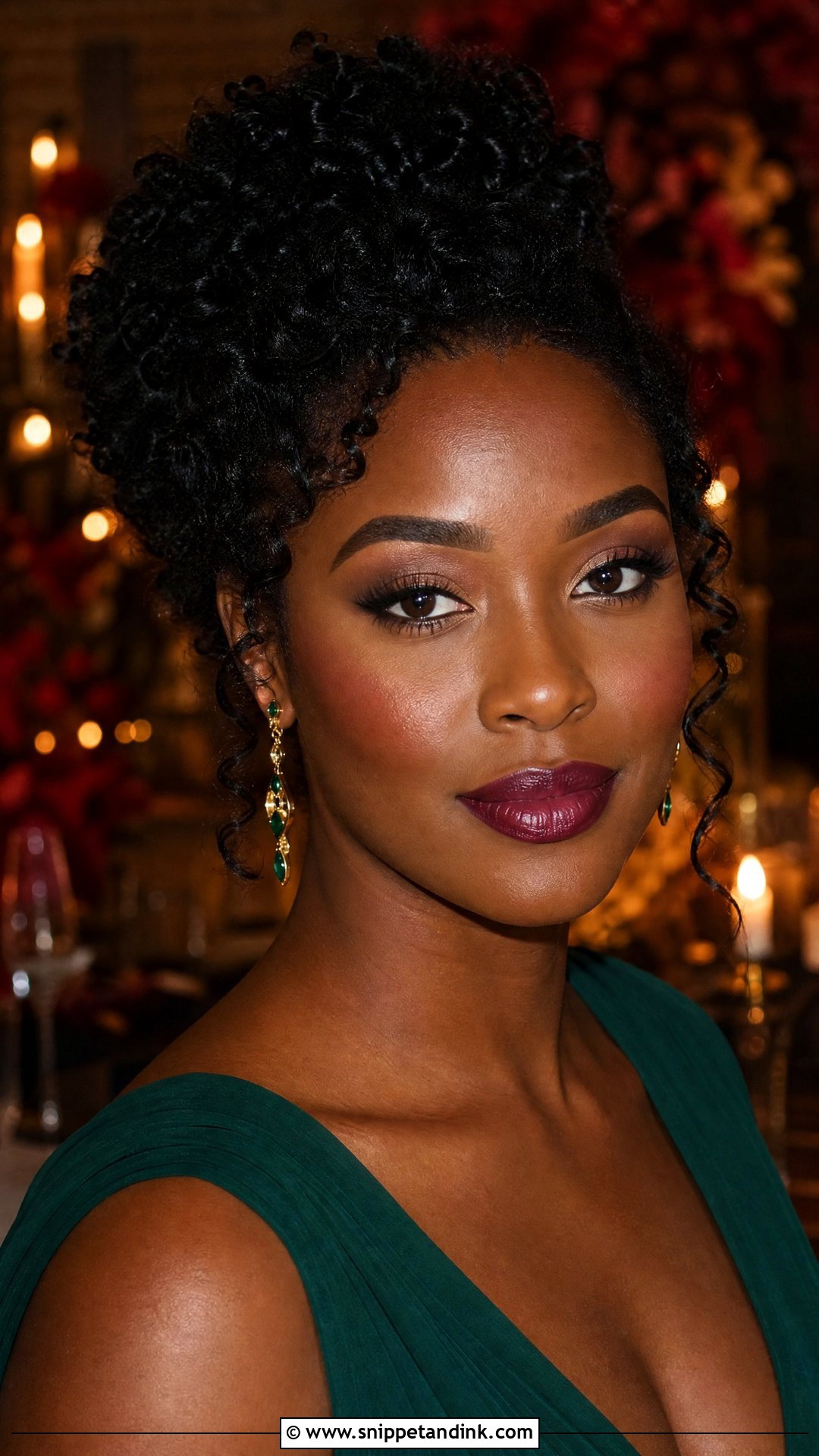 Berry Lip Fall Wedding Makeup - Snippet and Ink - 20 Natural Fall Wedding Makeup Ideas