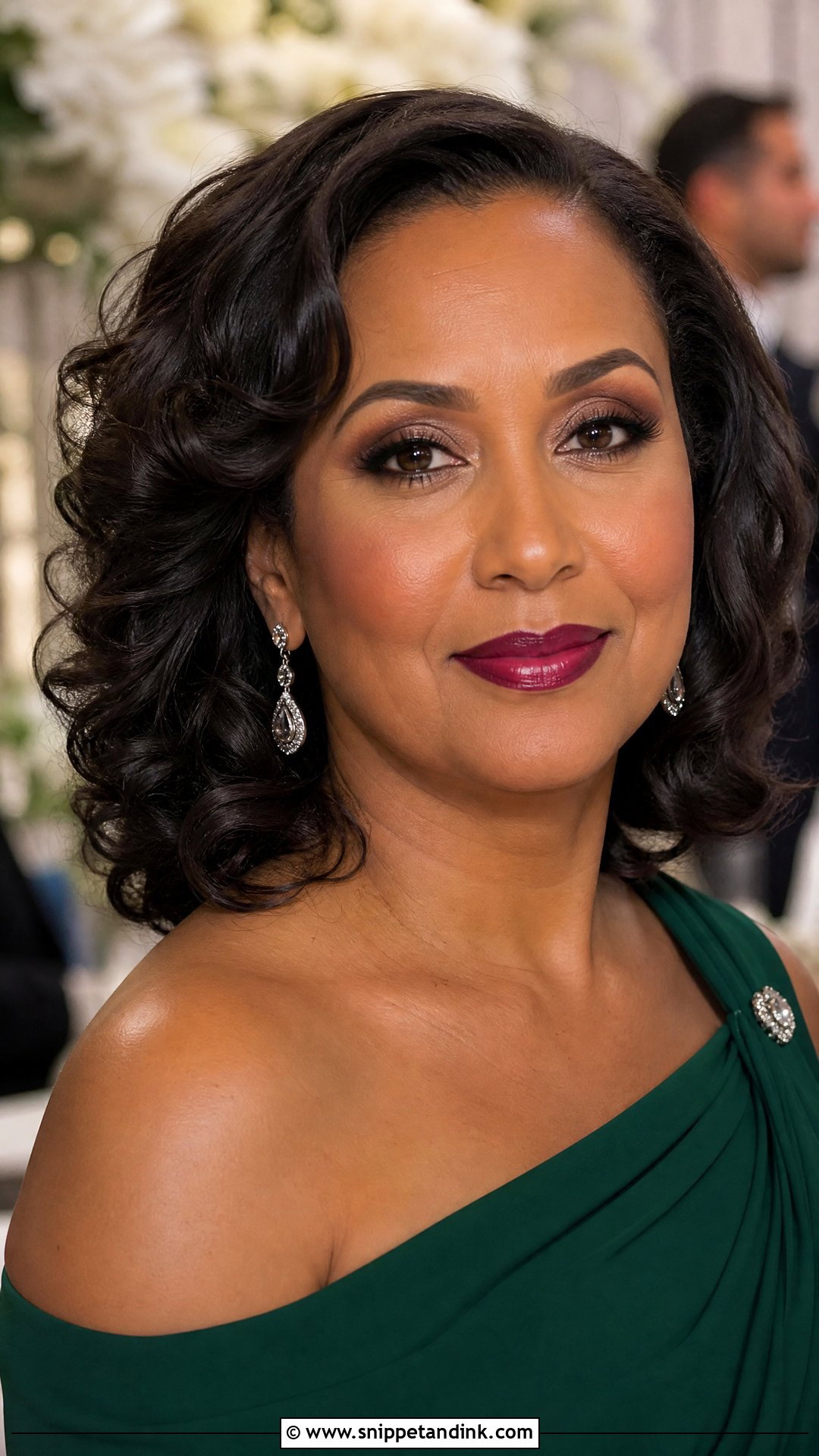 Berry Lip Mother Of Bride Makeup For Brunettes - Snippet and Ink - 20 Mother of Bride Makeup Brunette Ideas