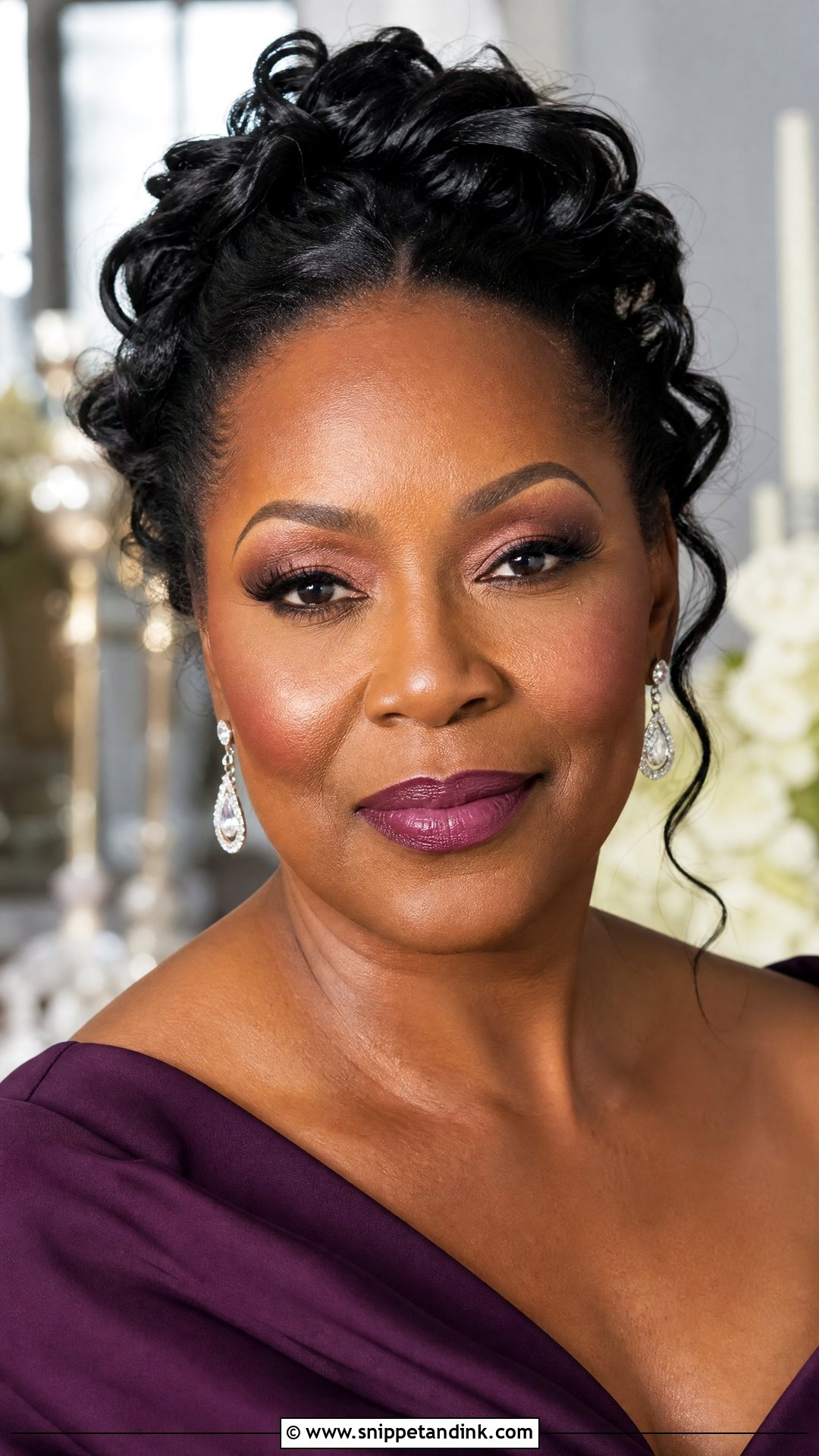 Berry Lip Mother Of The Groom Makeup - Snippet and Ink - 20 Makeup for Mother of the Groom Ideas