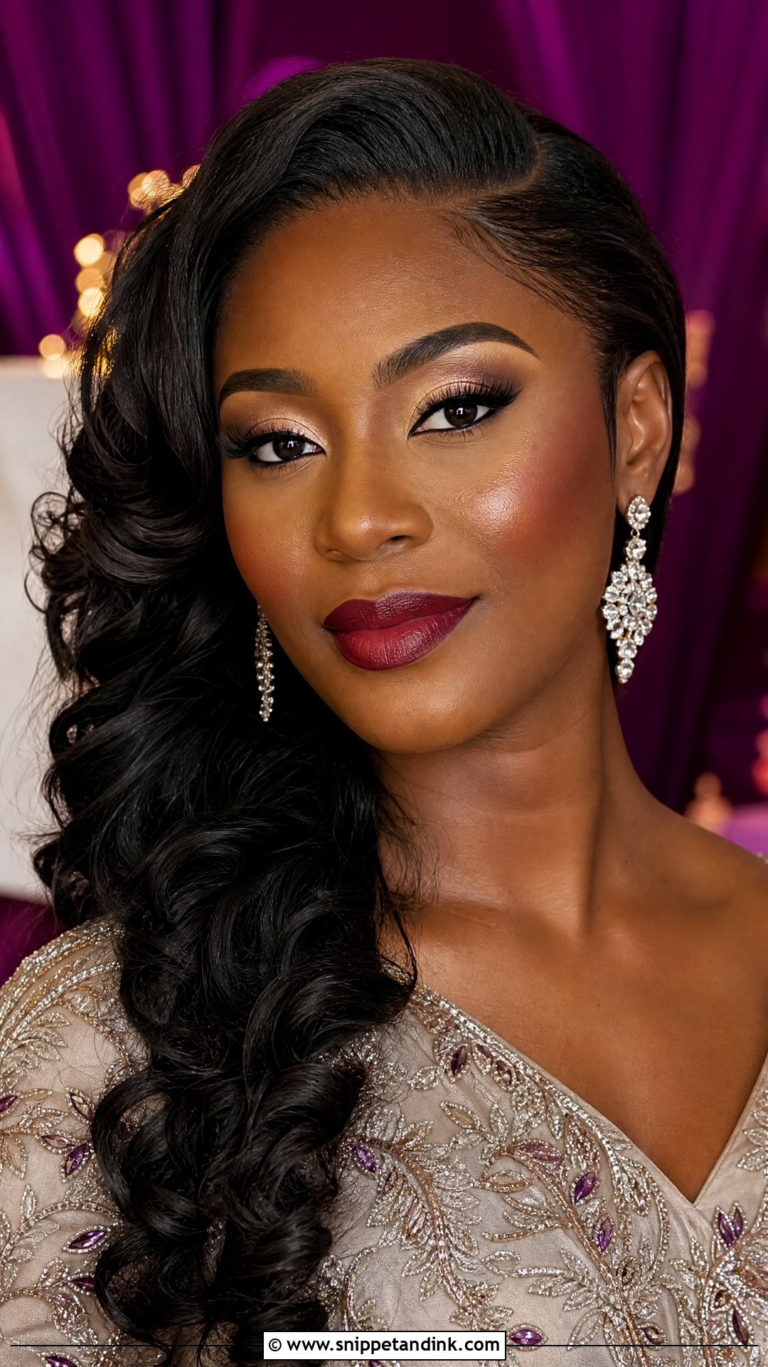 Berry Lip Walima Bride Makeup - Snippet and Ink - 20 Walima Bride Makeup Ideas