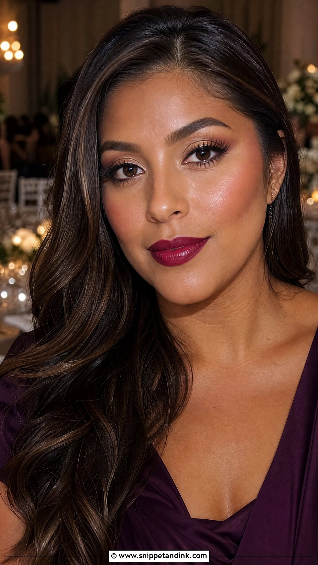 Berry Lip Wedding Guest Makeup - Snippet and Ink - 35 Wedding Guest Makeup Ideas