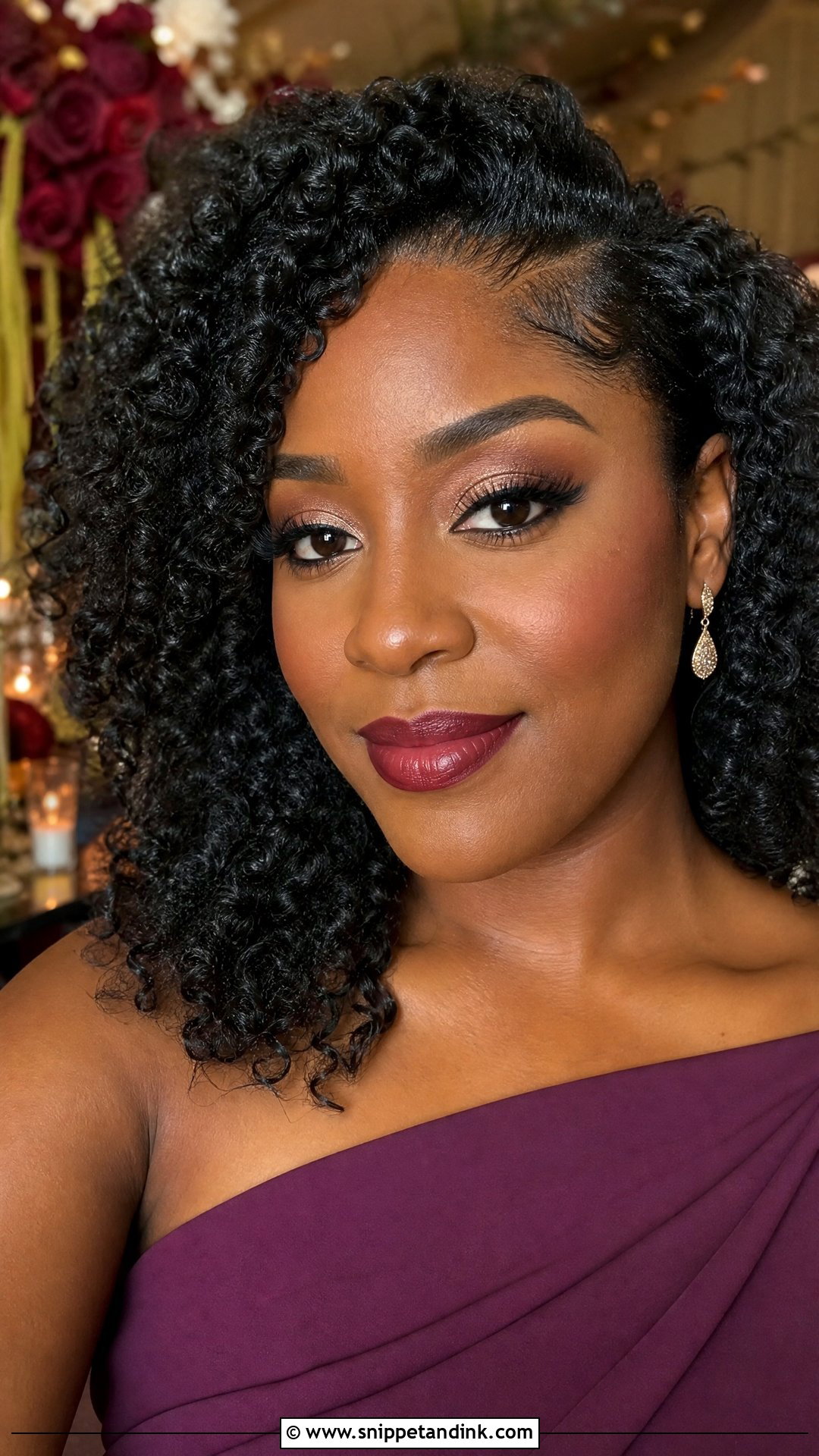 Berry Lip Wedding Guest Makeup - Snippet and Ink - 20 Makeup for a Wedding Guest Ideas