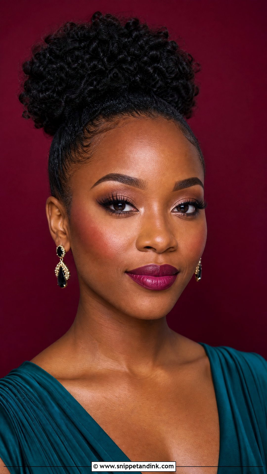 Berry Lip Wedding Guest Makeup - Snippet and Ink - 20 Makeup Inspo Wedding Guest Ideas