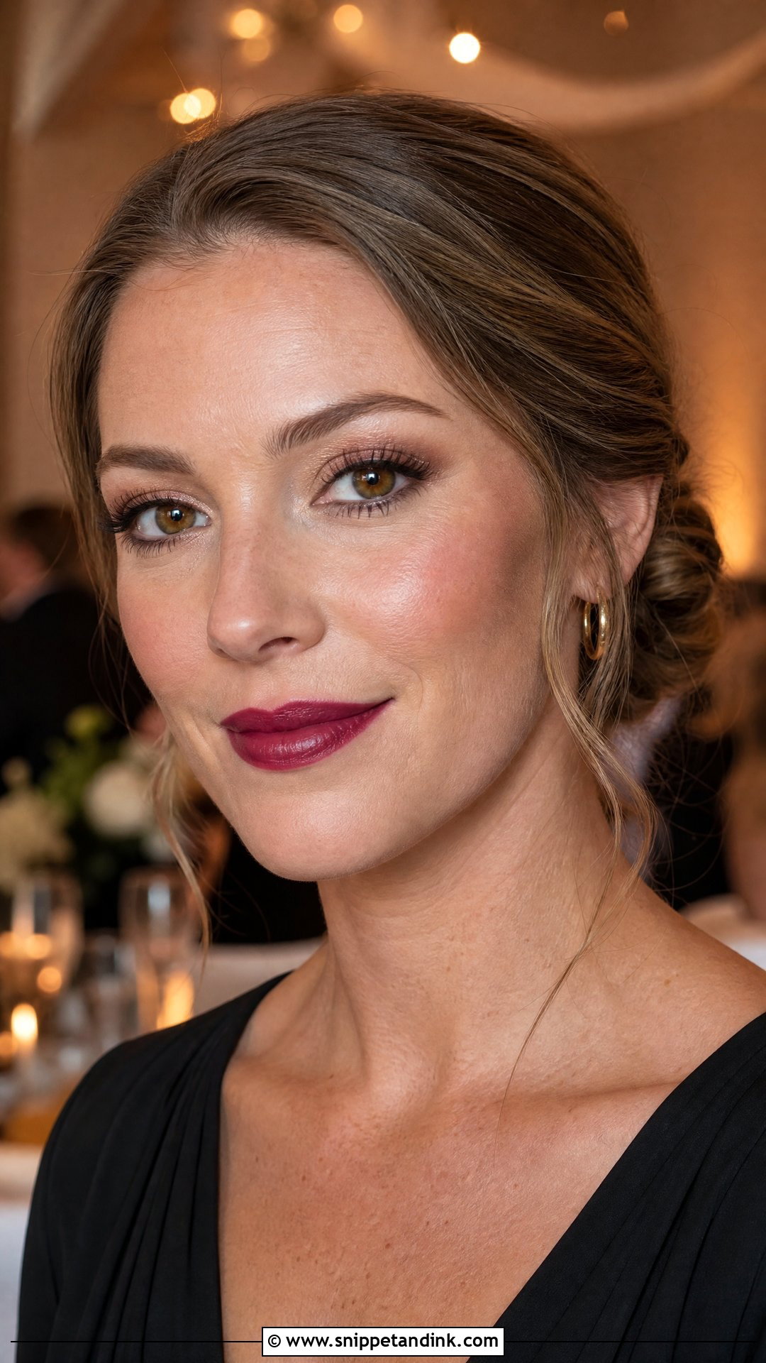 Berry Lip Wedding Guest Makeup - Snippet and Ink - 25 Simple Wedding Guest Makeup Ideas