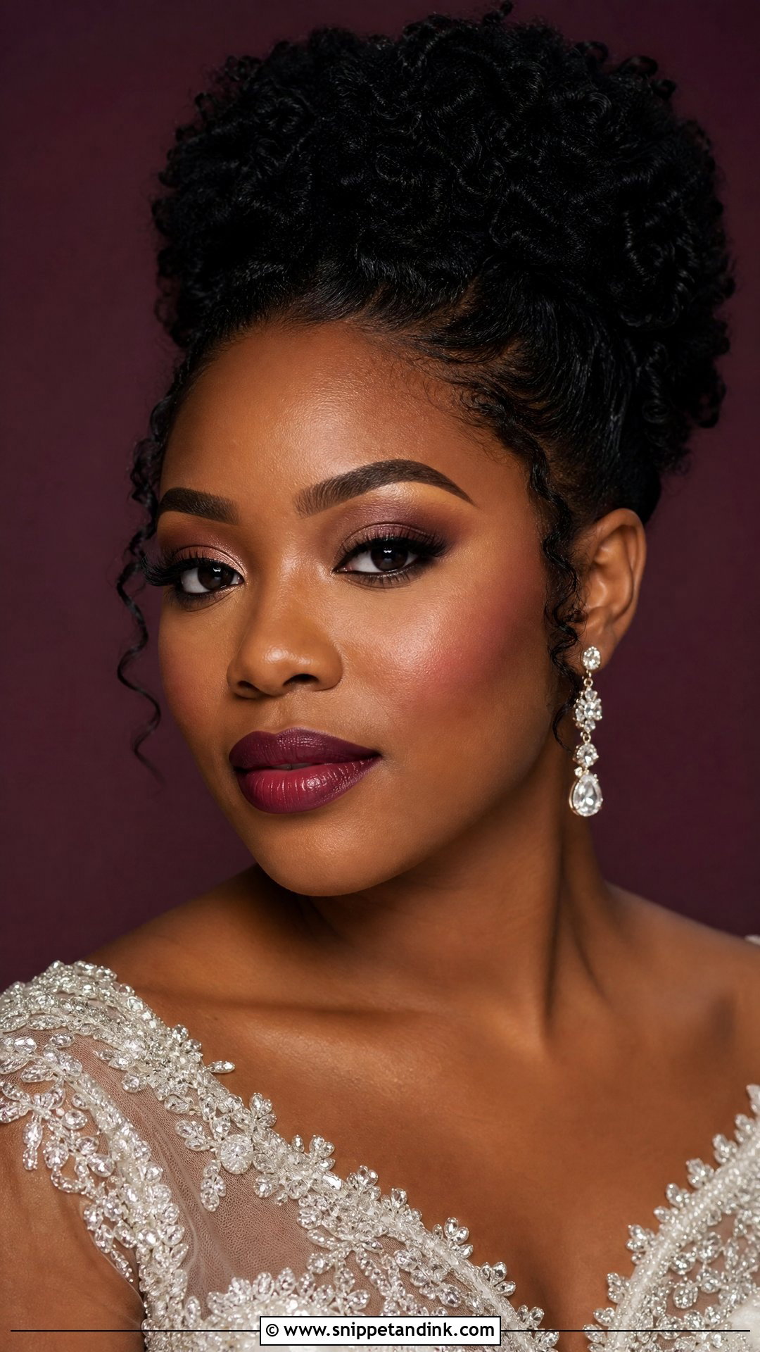 Berry Lip Wedding Makeup - Snippet and Ink - 30 Wedding Make Up Ideas