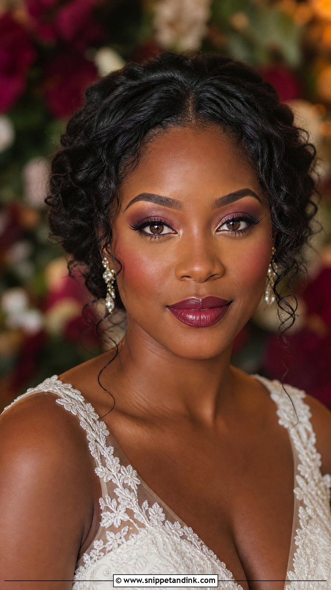 Berry Lip Wedding Makeup - Snippet and Ink - 20 Fresh Wedding Makeup Ideas